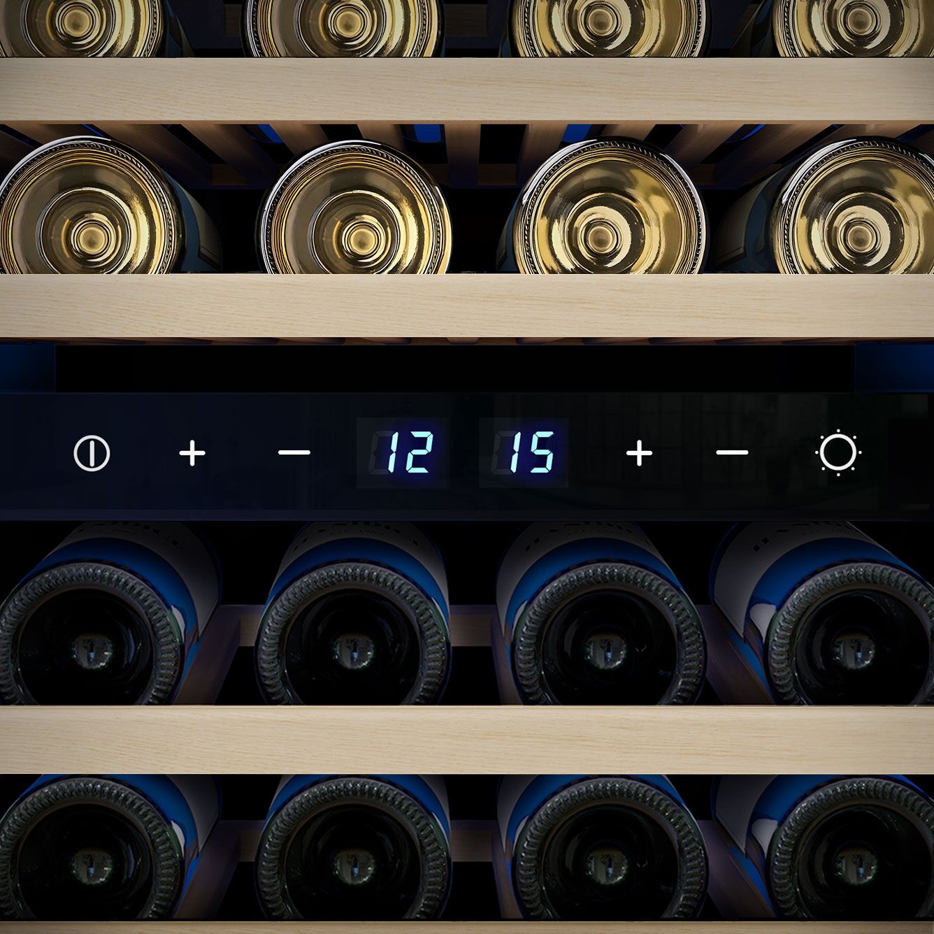 Cave à Vin - 2 Zones Climatiques - 120 Litres - max. 45 Bouteilles