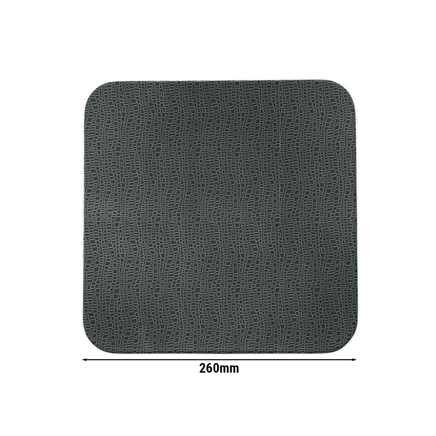 (6 pièces) SELTMANN WEIDEN | Assiette coupe – plate carrée – 260 × 260 mm – Anthracite