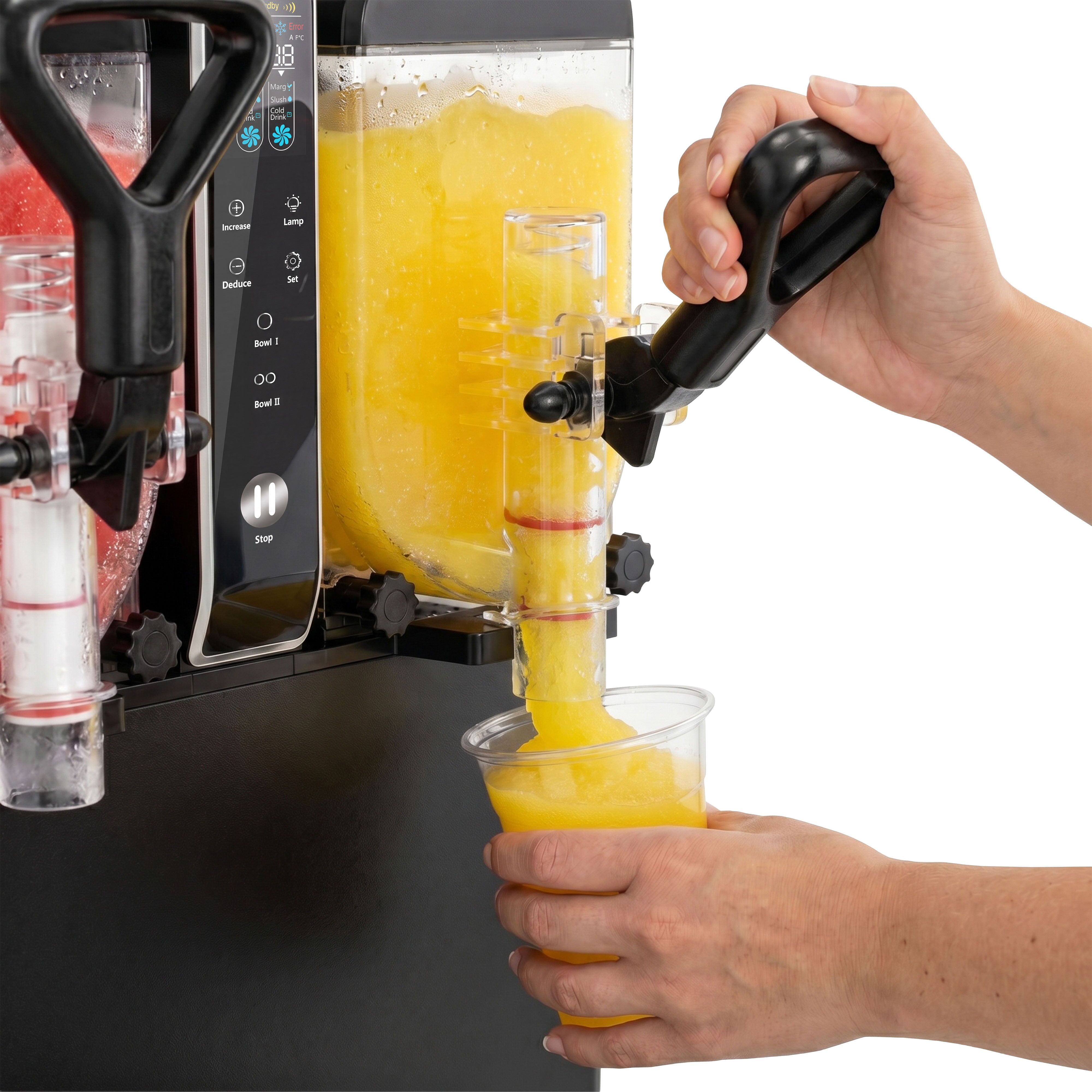 Aparat za slush - 2x 3 l - 400 W - Digital - Crna/Srebrna
