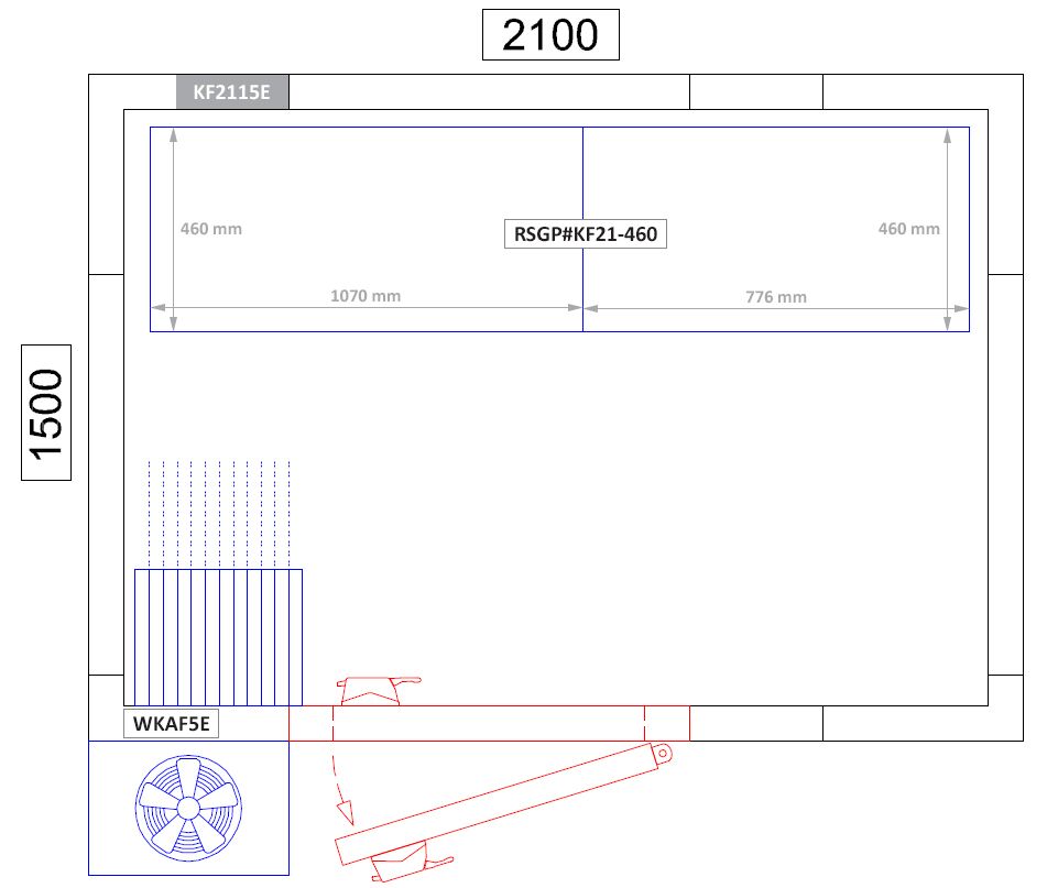 Rayonnage modulaire en aluminium - 1070x776mm - Capacité de charge:600kg