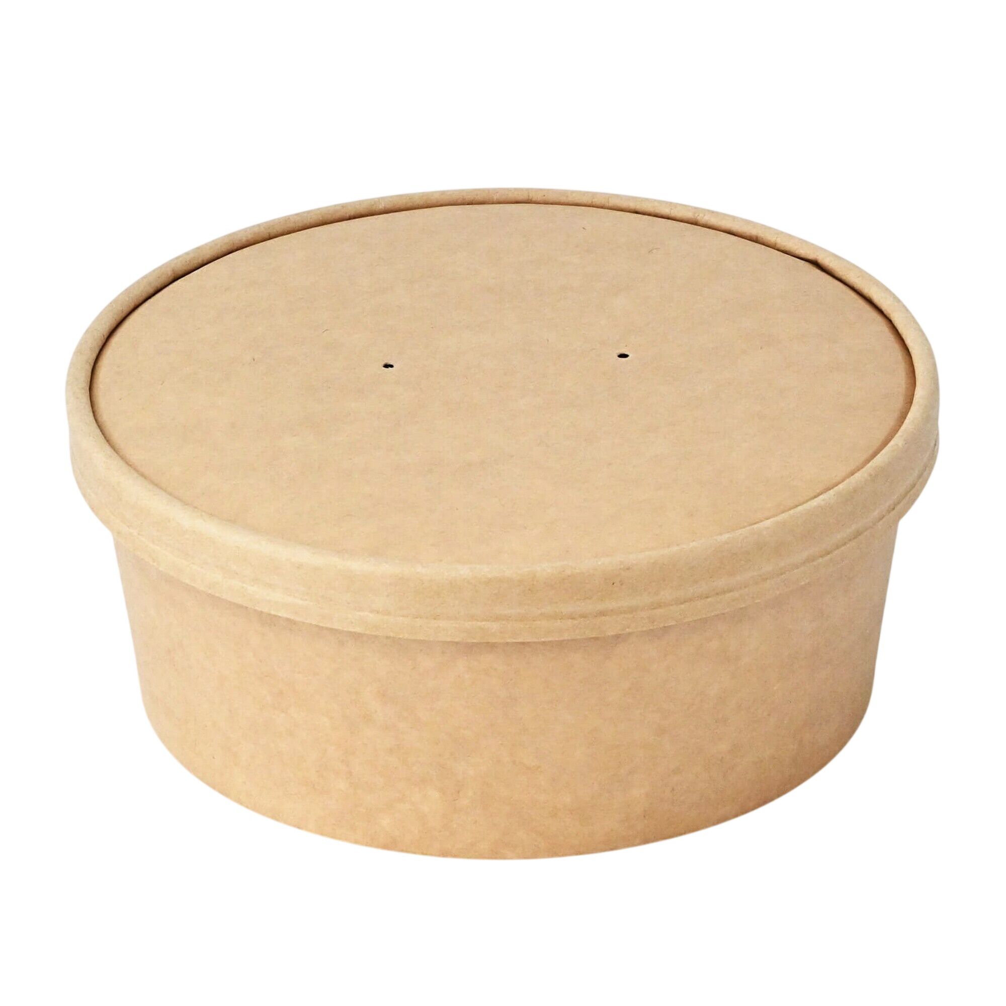 (300 pcs) Barquette réutilisable - Ronde - Brun