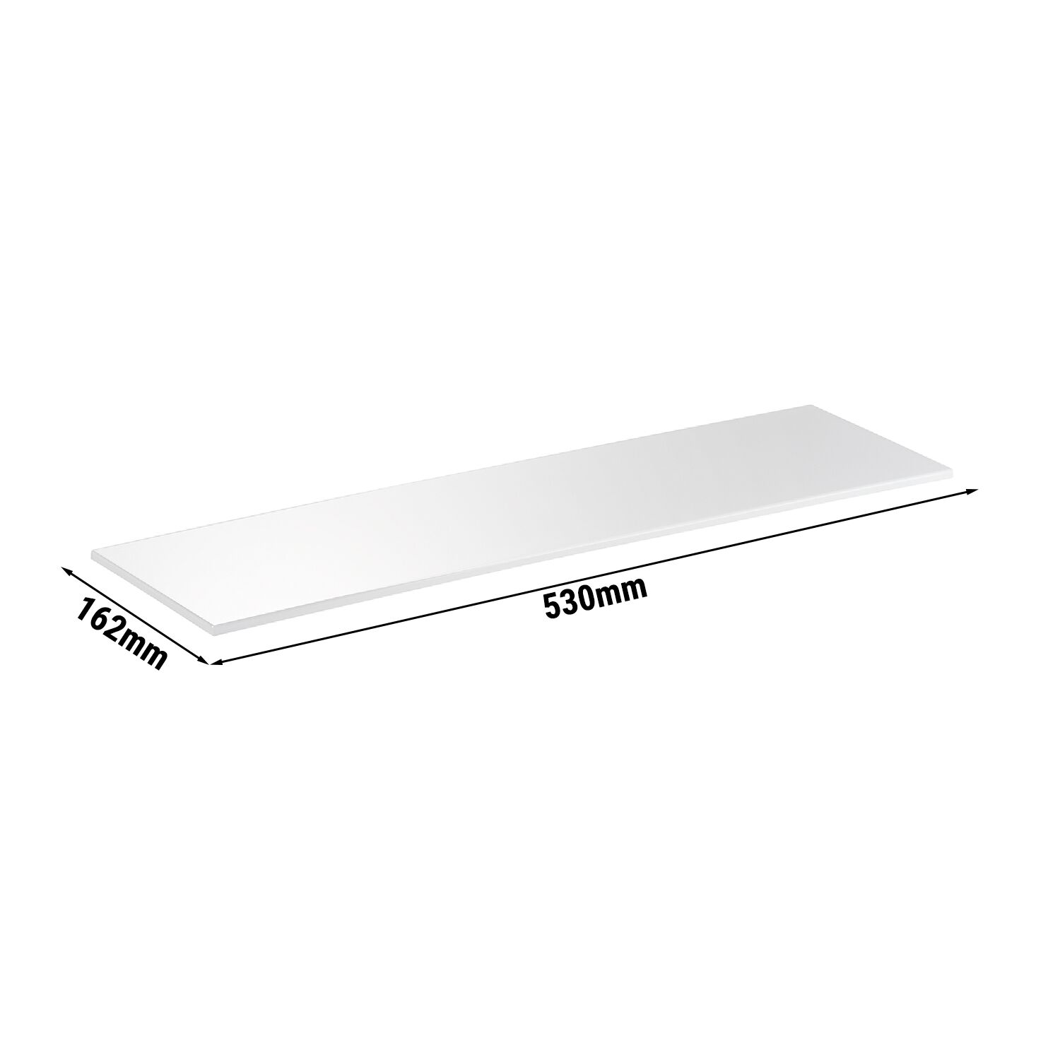 (6 pièces) Plateau GN 2/4 – ZERO – Mélamine – Hauteur : 15 mm – Blanc