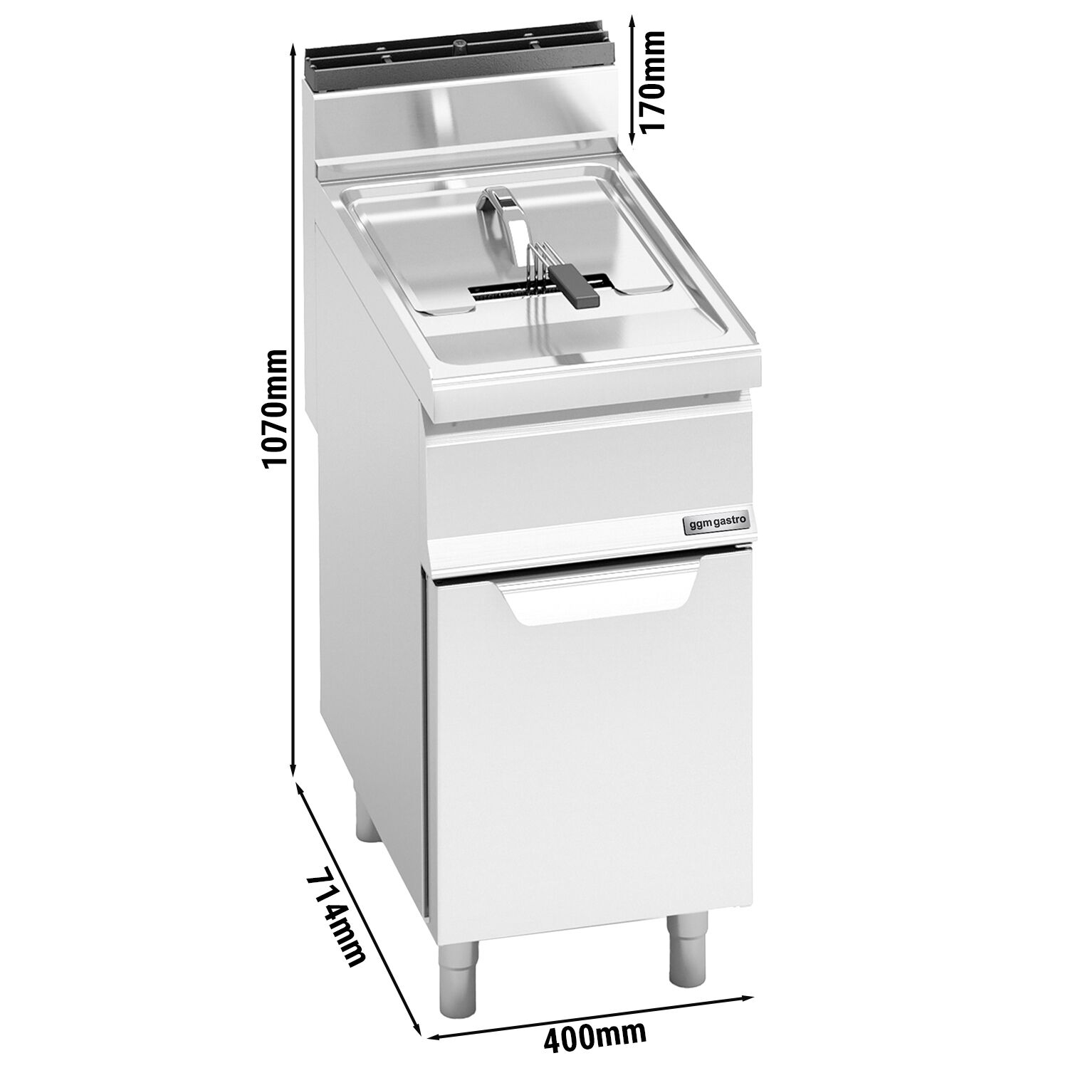 Friteuse à gaz – 15 litres – 12,7 kW