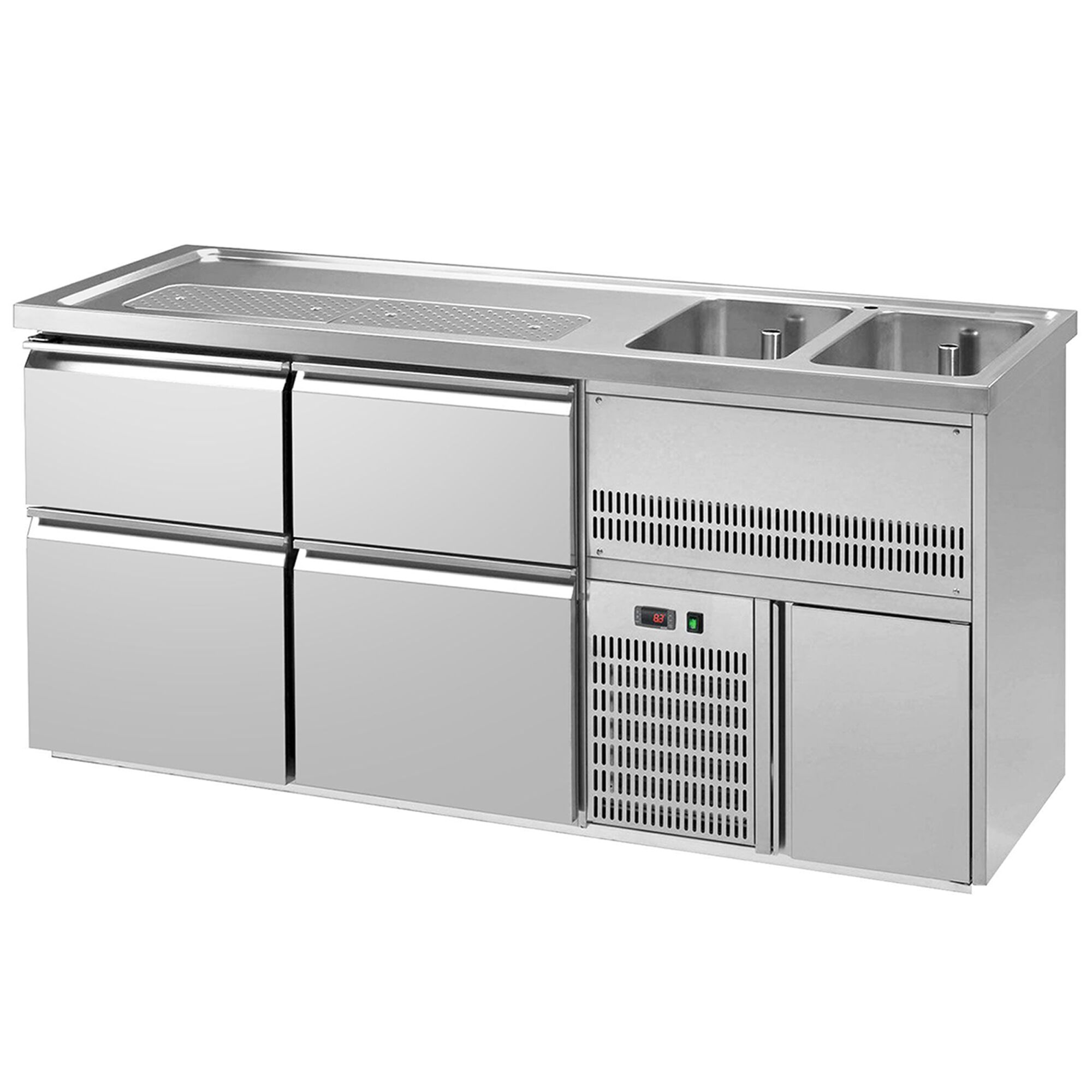 Biertheke Premium PLUS - 1950x700mm - 4 Schubladen
