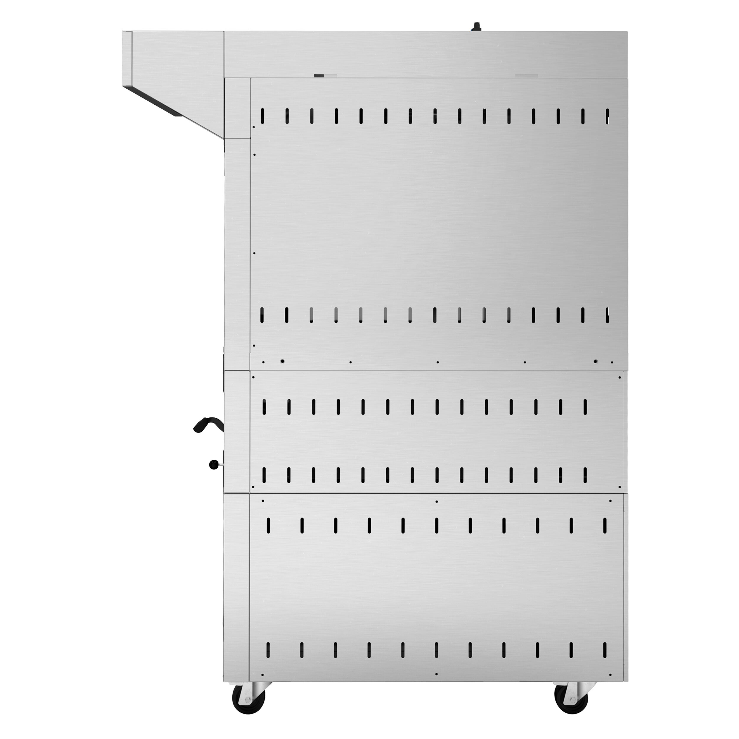 Four à chariot rotatif Électrique Four à convection avec injection d’eau - Écran tactile - 1 chambres de cuisson - 6 niveaux 600x400mm - Acier inoxydable - avec roulettes - inclus four à pizza, hotte et armoire de fermentation
