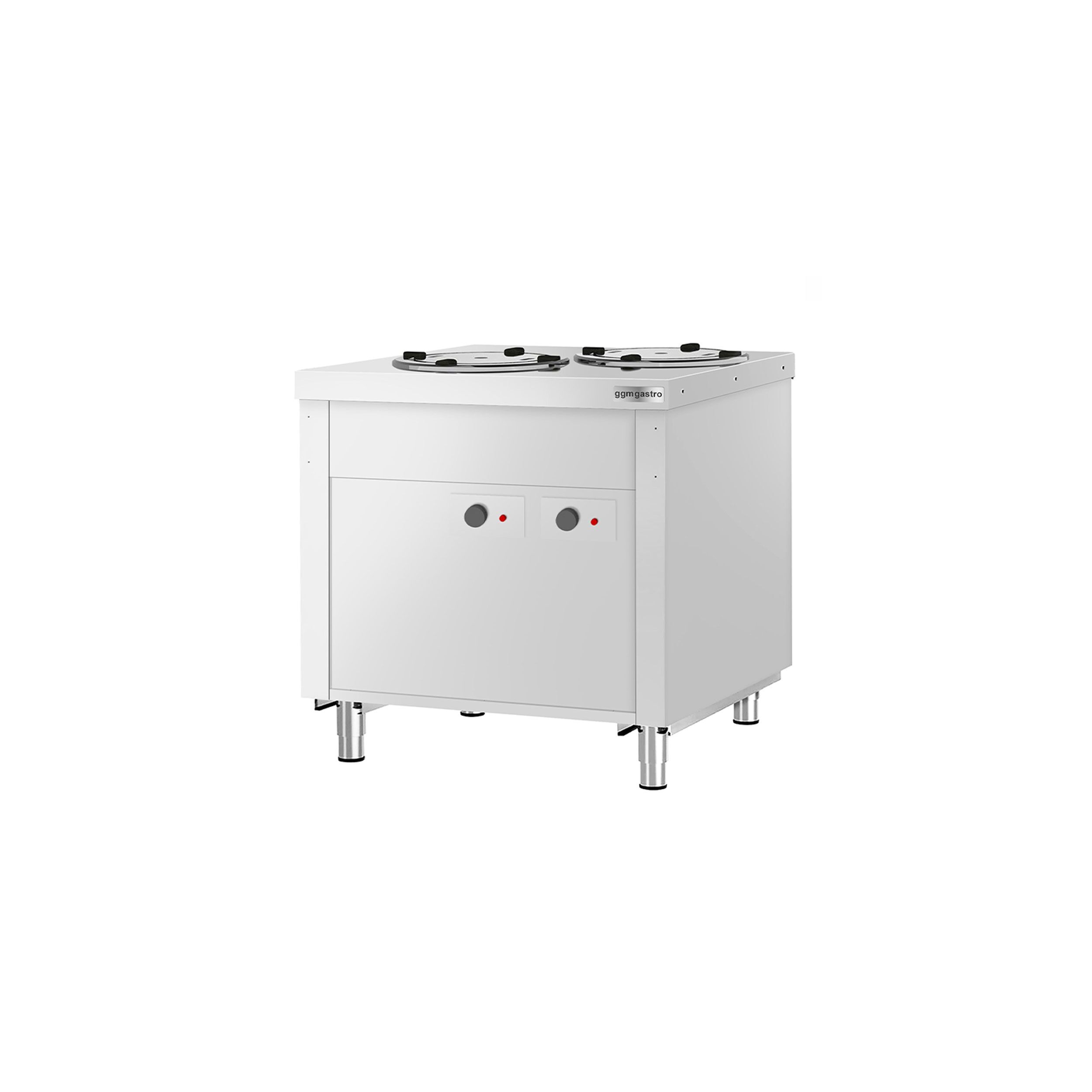Distributeur d’Assiettes KOPENHAGEN - Chauffant - 400 Watt - 910 mm - 120 Assiettes - Inox