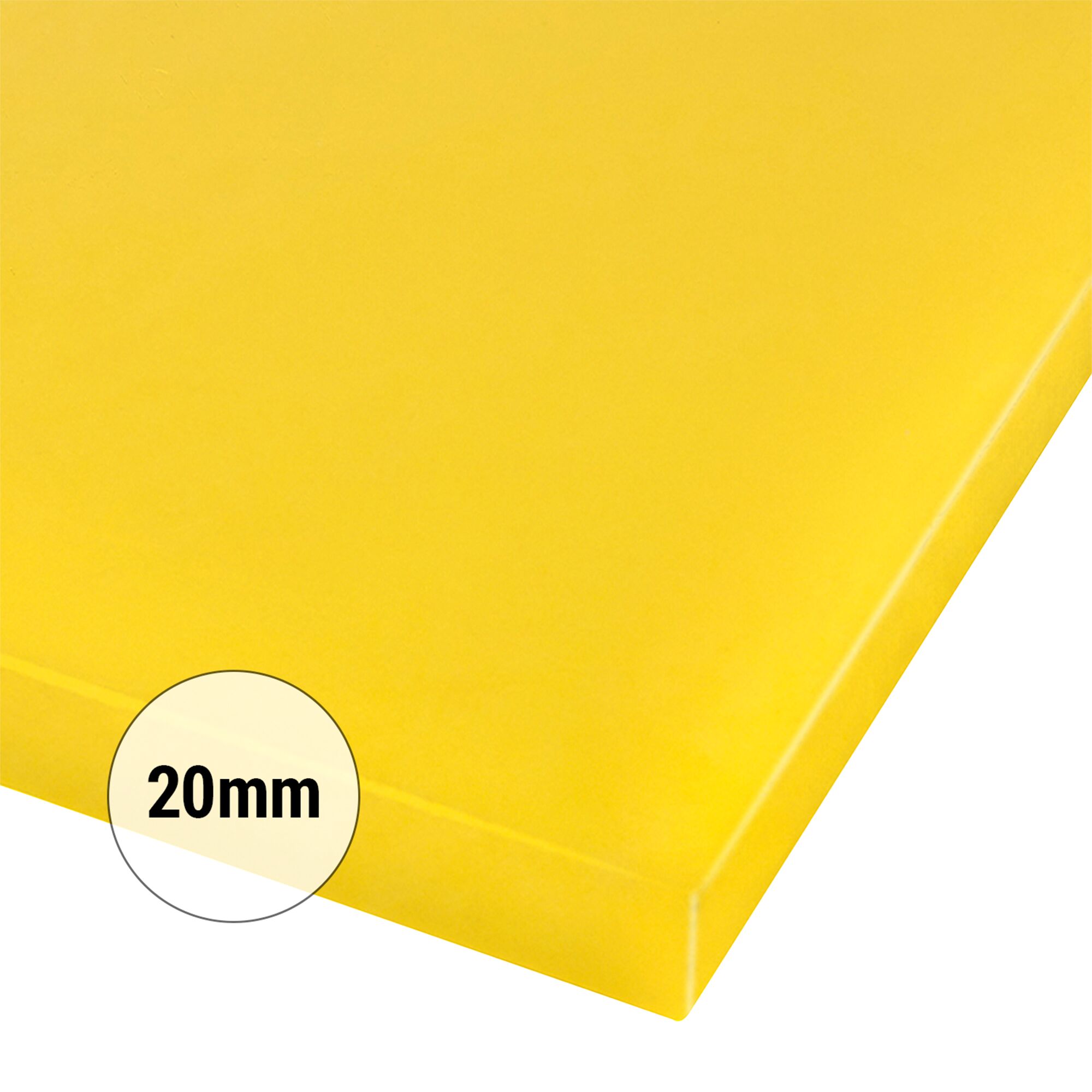 Planche à découper - 600x400mm - Épaisseur: 20mm - Conforme HACCP - PEHD 500 - Jaune