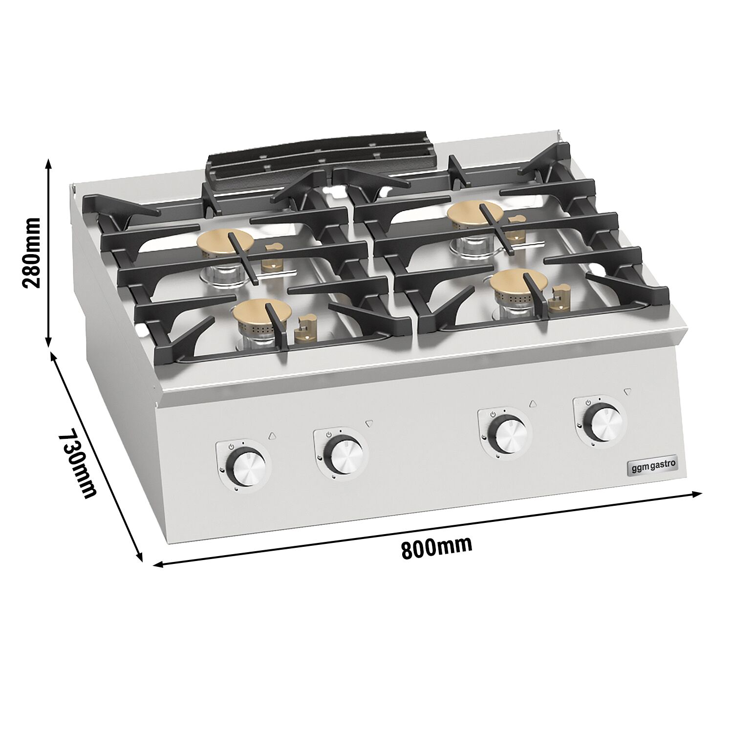 Fourneau à gaz – 24 kW – 4 brûleurs