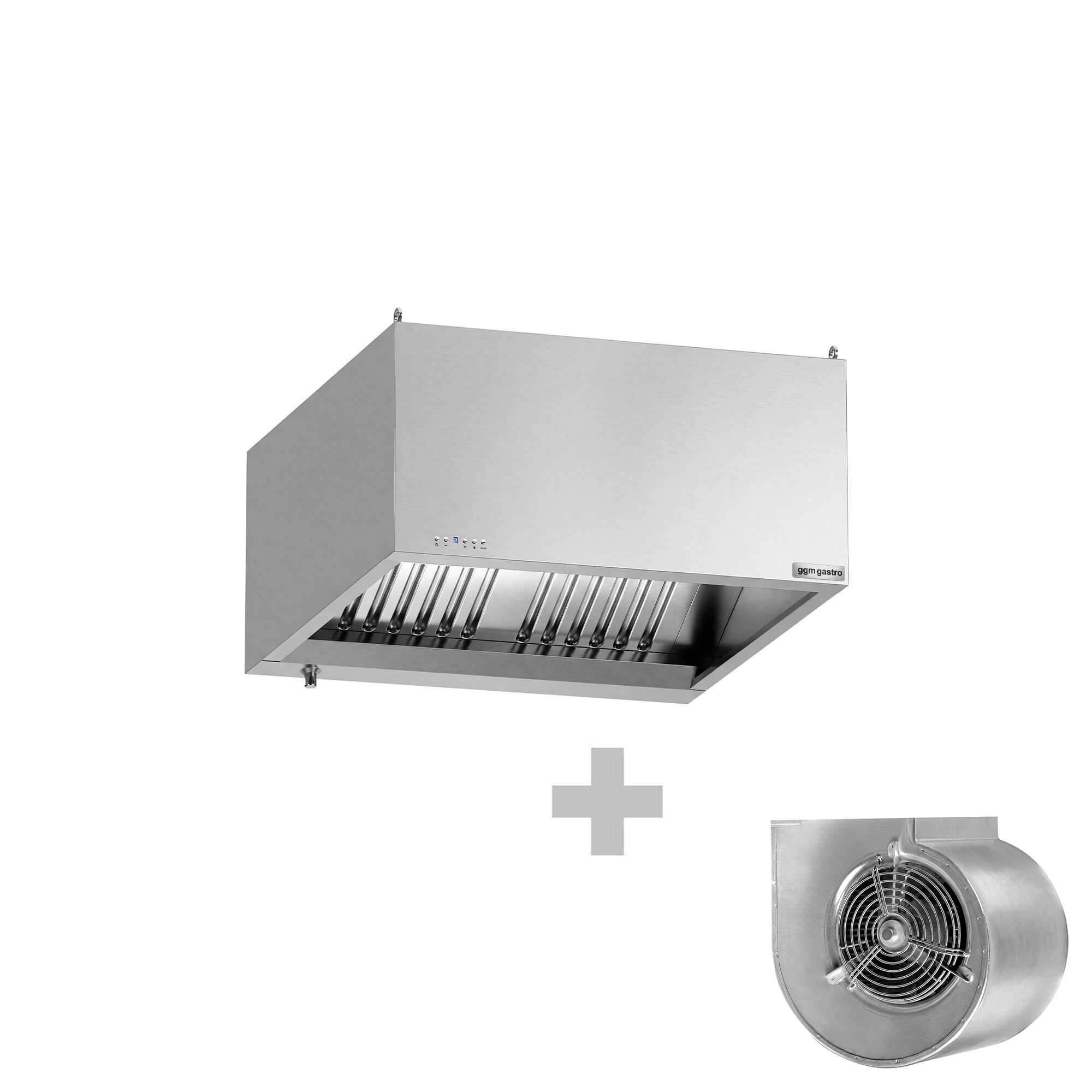 Hotte à adosser professionnelle complète - 1000mm - avec régulateur, filtre & lampe