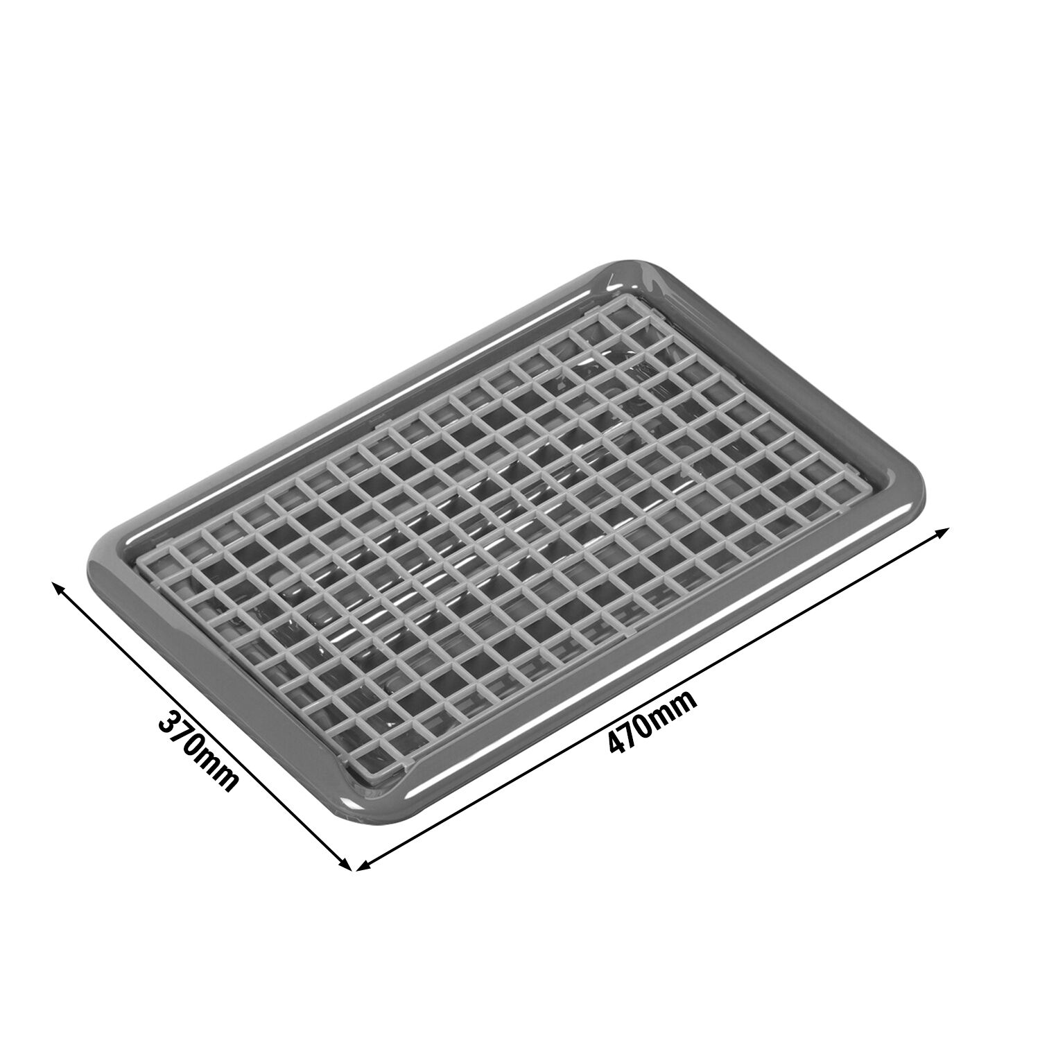 FUCHS | DELFIN® Bac d'égouttage pour verres avec 1 tapis d'égouttage
