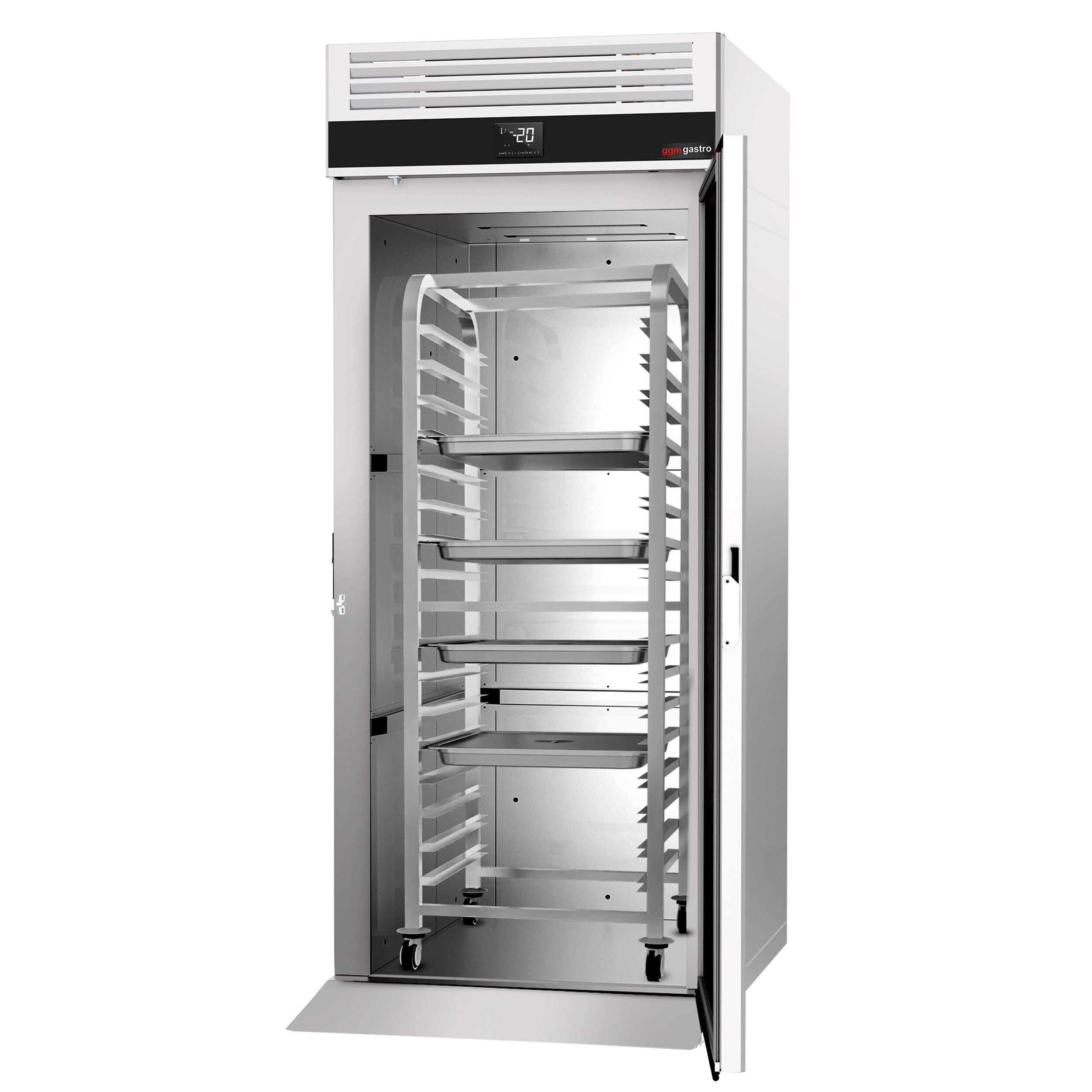 Roll-In Chiller Stainless steel PREMIUM - GN 2/1 - 700L - with 1 door - For GN 2/1 trolley