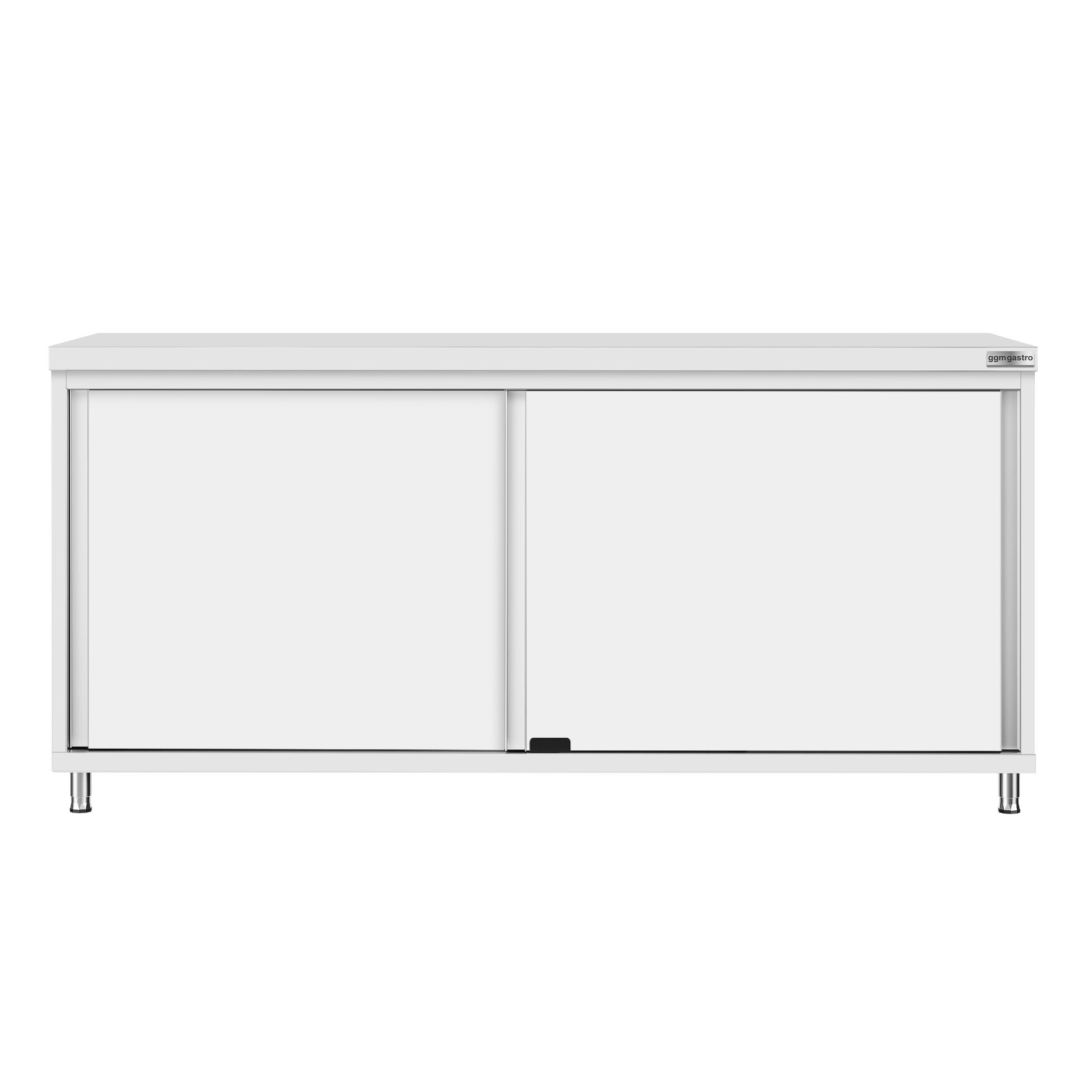 Ruostumattomasta teräksestä työkaappi ECO - 1800x600 mm - 2 liukuovea