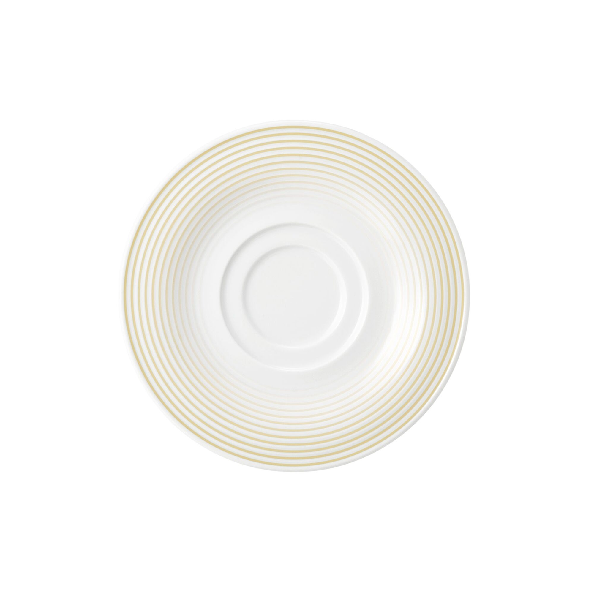 (6 pieces) SELTMANN WEIDEN | Round Coffee Saucer Blues – Sand Beige – Ø165 mm – High-Gloss Porcelain