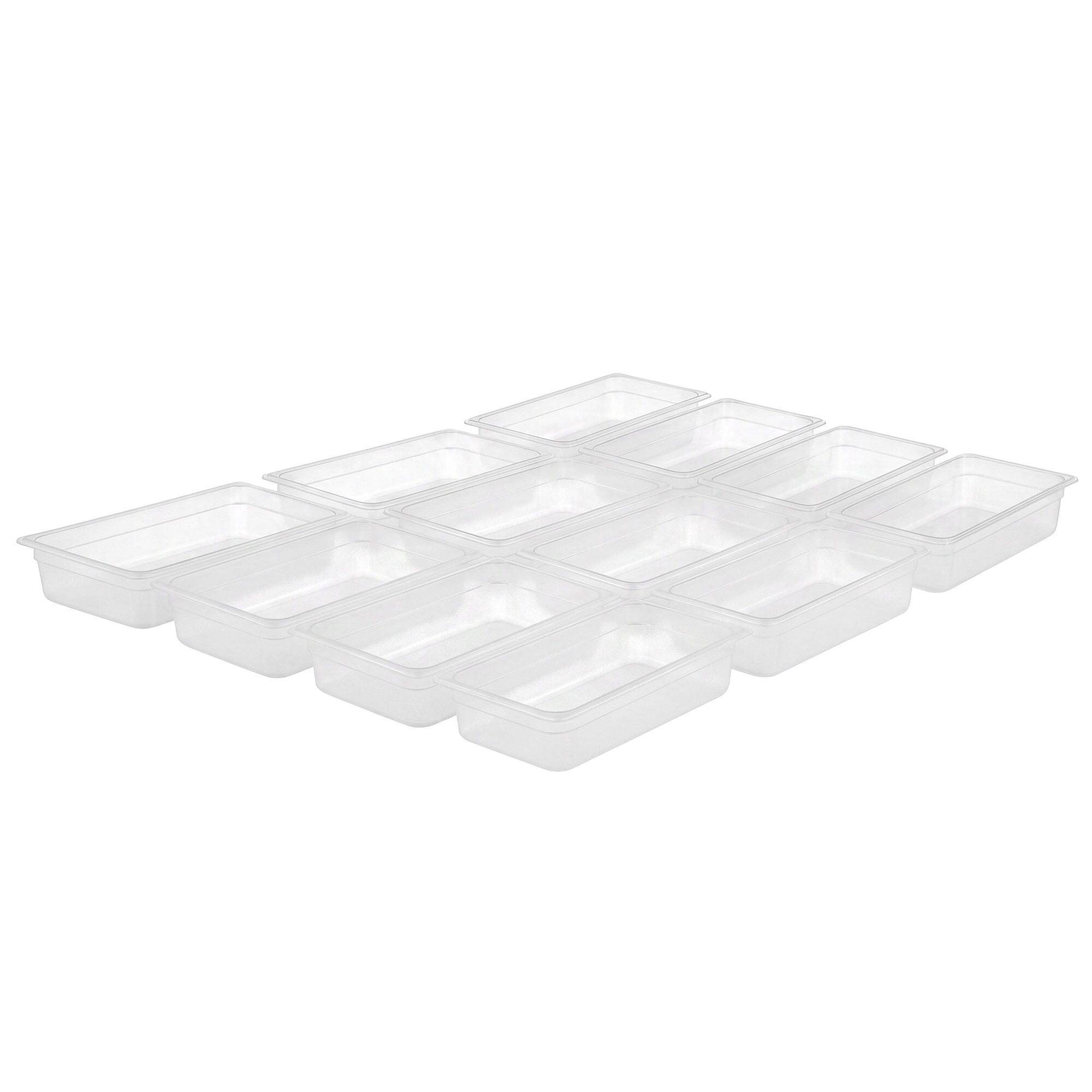 (12 pcs) Polycarbonate Container GN 1/3 - Clear - 5.3L - Depth: 150mm
