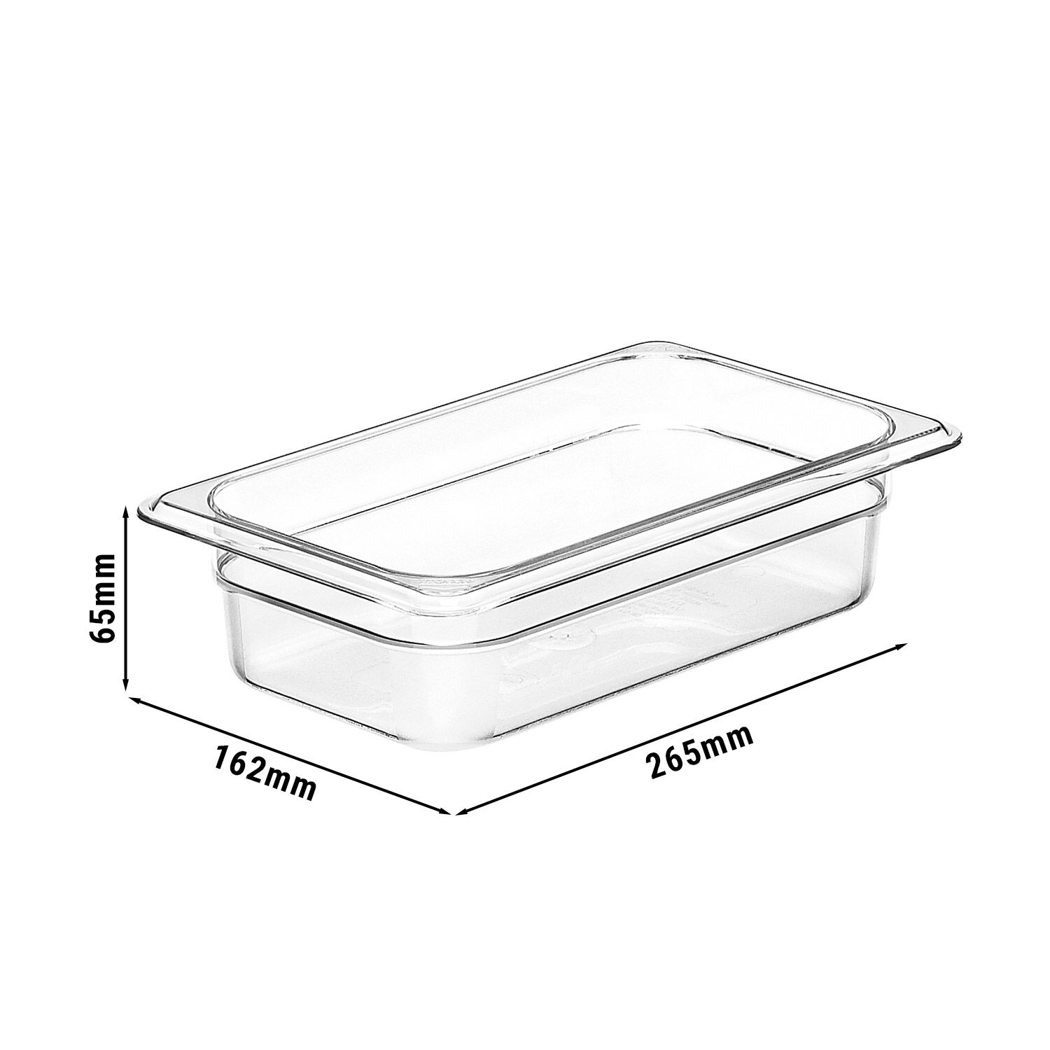 (6 pièces) CAMBRO | Camview® - Bac GN 1/4 en copolymère - Transparent - Hauteur : 65 mm - Sans BPA