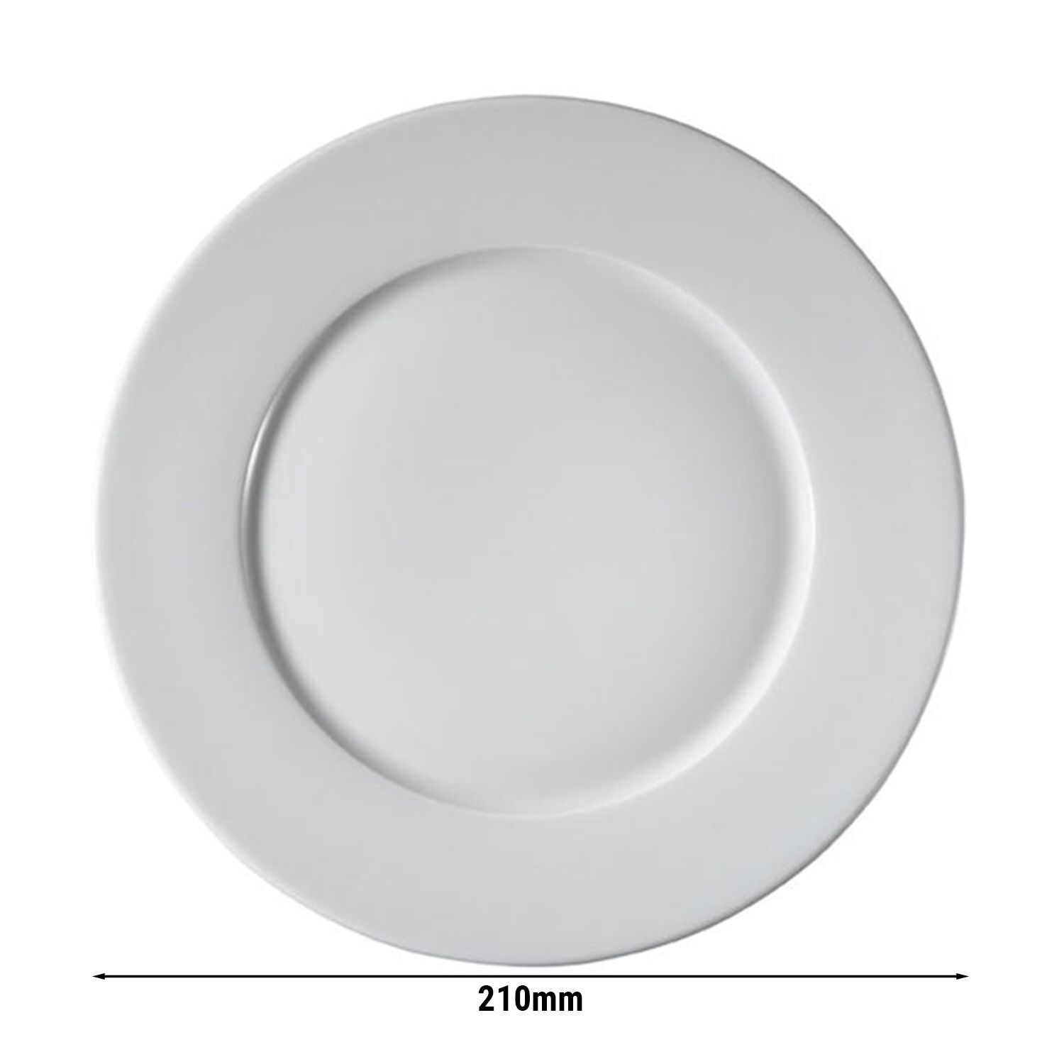 (12 pièces) PERA Blanc - Assiette - Plate - Ø 210 mm - Blanc