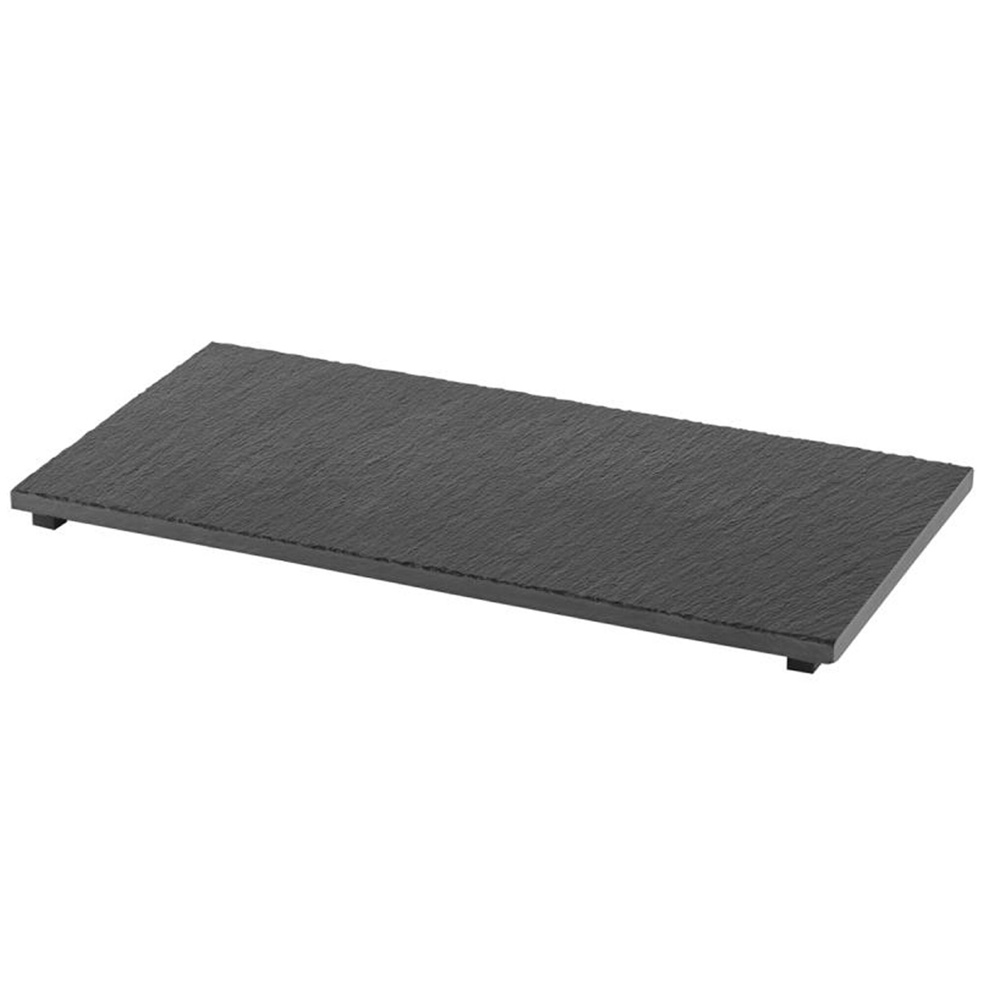 (6 pcs) Plateau en ardoise naturelle - Ardoise naturelle - GN 1/3 - VALO - Lot de 6 - 325x176mm - patins antidérapants inclus