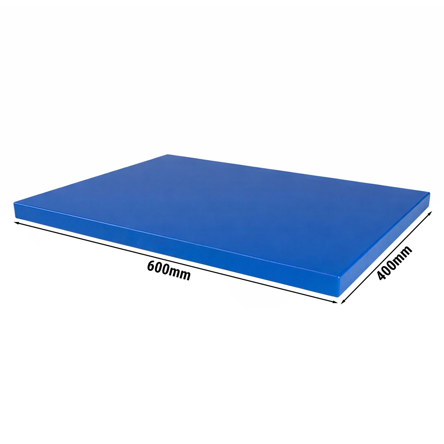 Planche à découper antidérapante avec butées – format EN 600 × 400 – conforme HACCP – Bleu