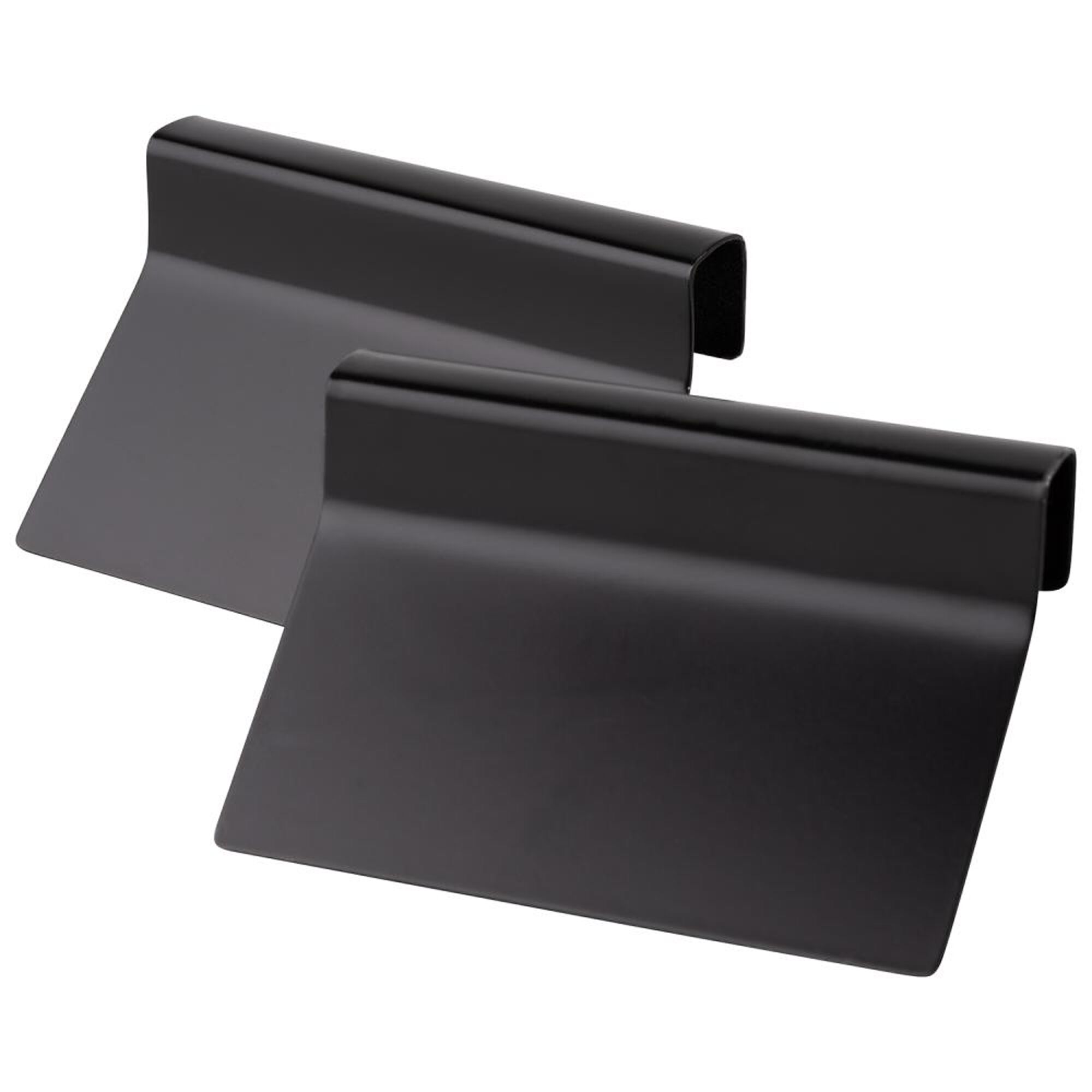 (12 pcs) Étiquettes de marquage - Métal - 80x15mm - Noir - compatible avec SUPERBOX | Lot de 12 étiquettes de marquage
