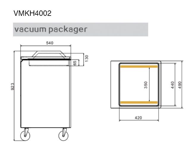 Chamber Vacuum Sealer - 20m³/h - 900W - Digital
