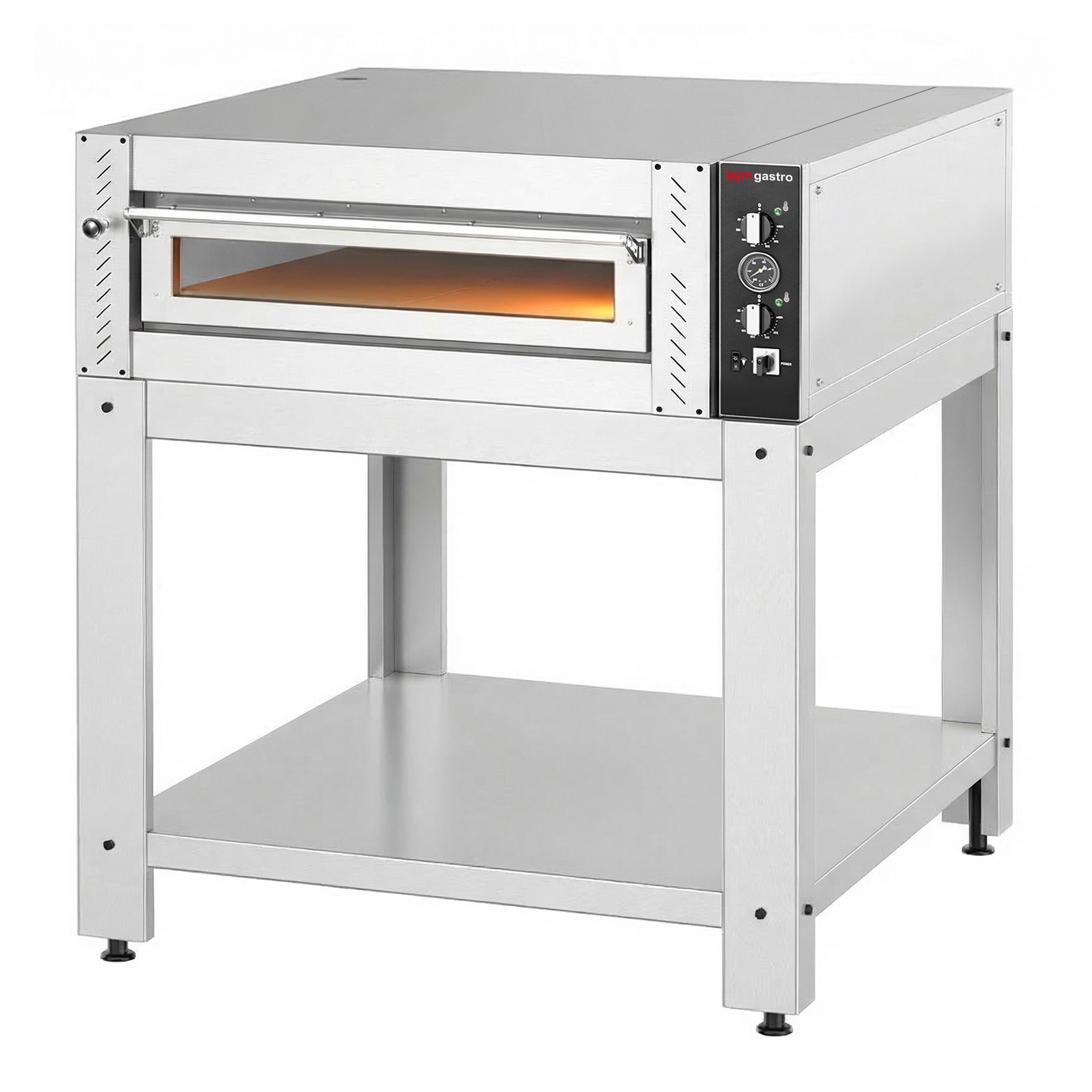 Four à pizza électrique – 4 x 30 cm – Manuel – incl. support inférieur