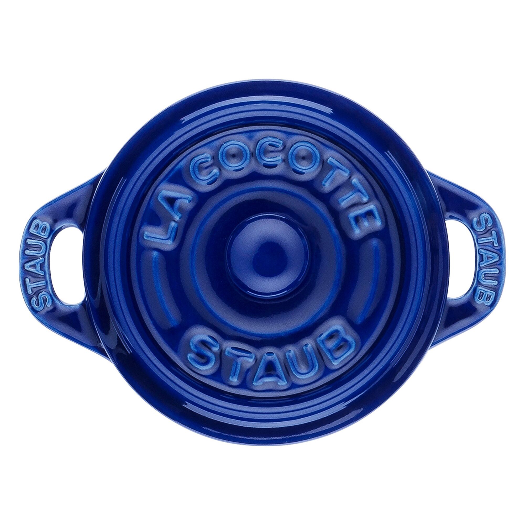 STAUB| Ceramic Mini Cocotte, Round – Dark Blue - Ø 100 mm - Oven-Safe, All Hobs