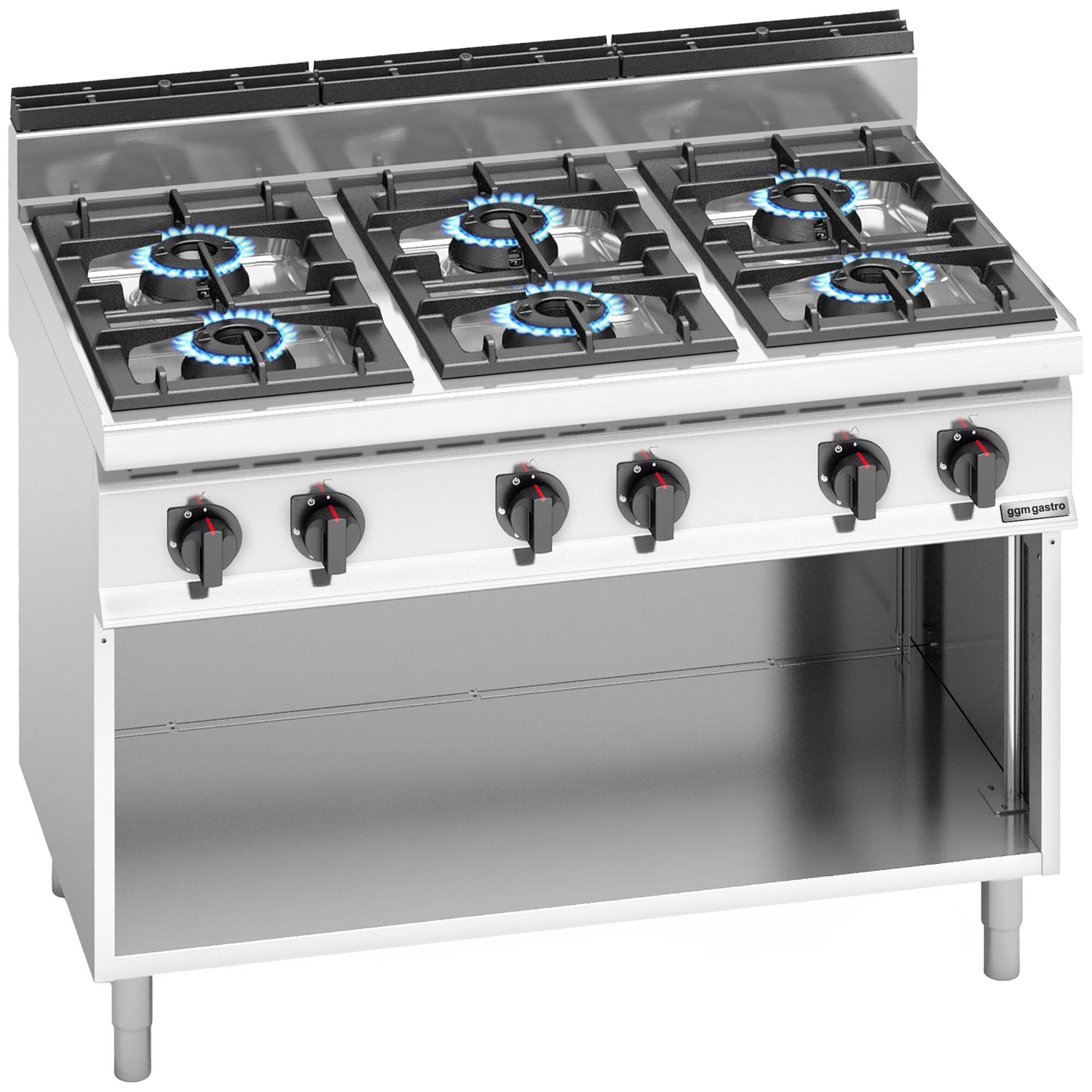 Fourneau à gaz – 42 kW – 6 brûleurs – modèle haute performance
