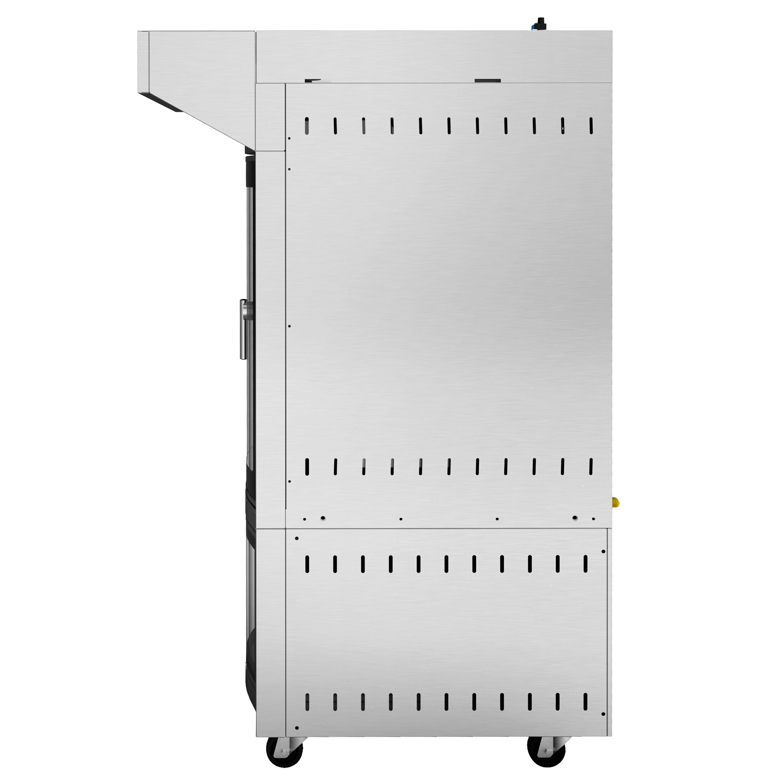 Four à chariot rotatif Électrique Four à convection avec injection d’eau - Écran tactile - 10 niveaux 600x400mm - Acier inoxydable - avec hotte & armoire de fermentation