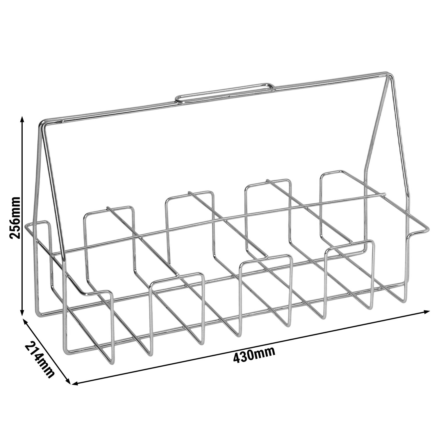 FUCHS | Panier à seaux pour 8 seaux de 0,5 litre - Chromé