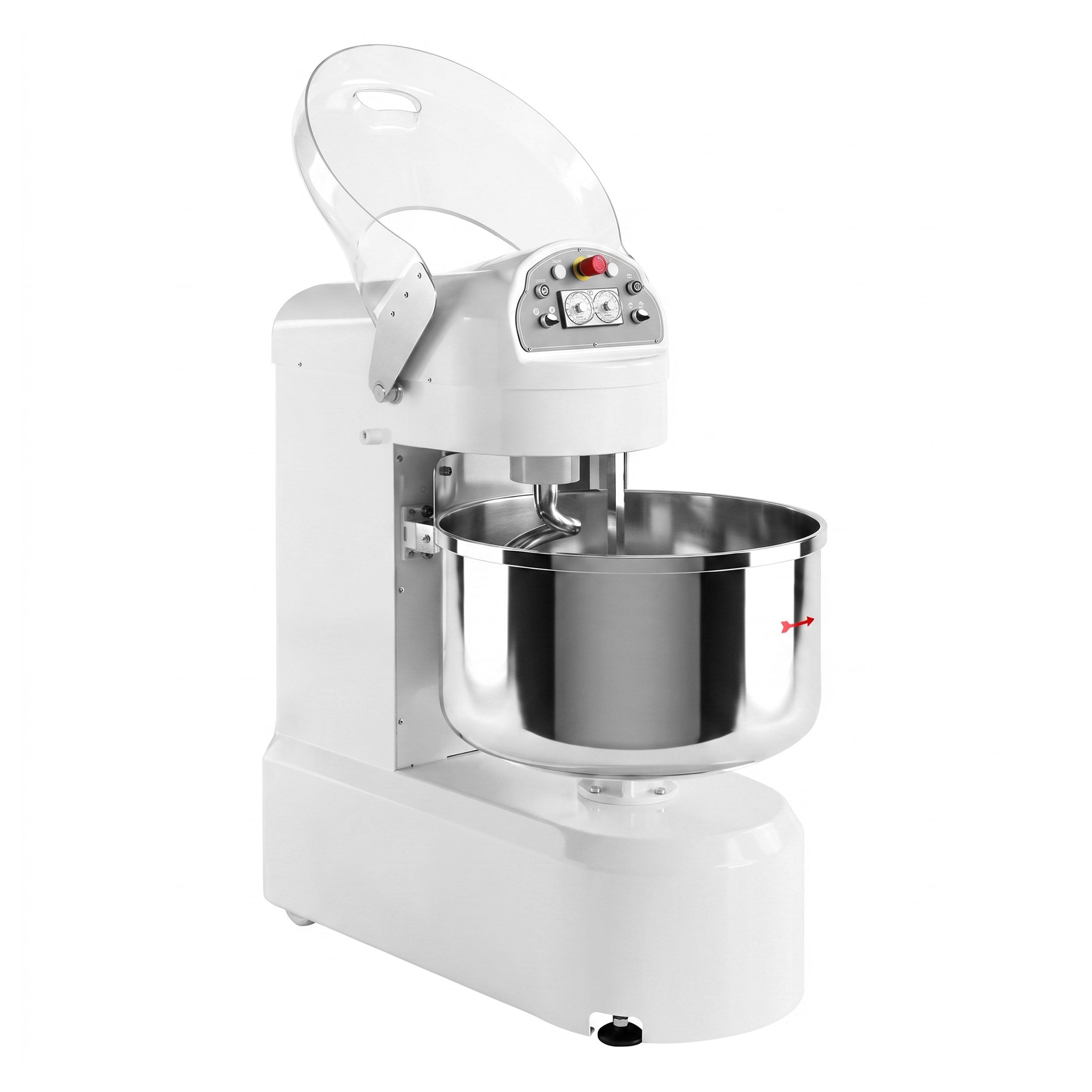 Spiraalkneder PREMIUM - 131l / 80kg - 2 snelheden - met vaste kom - timerfunctie - 400V - speciaal voor brooddeeg