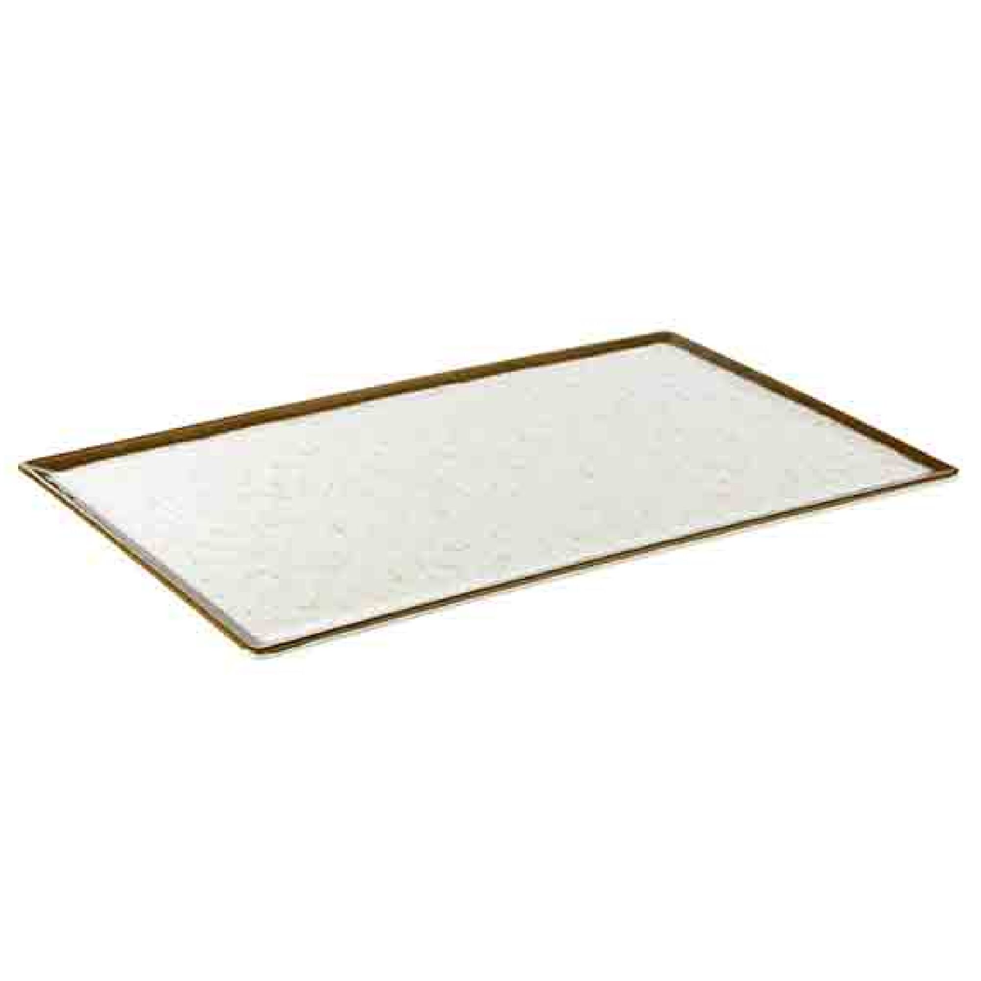 (6 pièces) Plateau GN 1/1 – STONE ART – Mélamine – Hauteur : 15 mm – Blanc/Marron