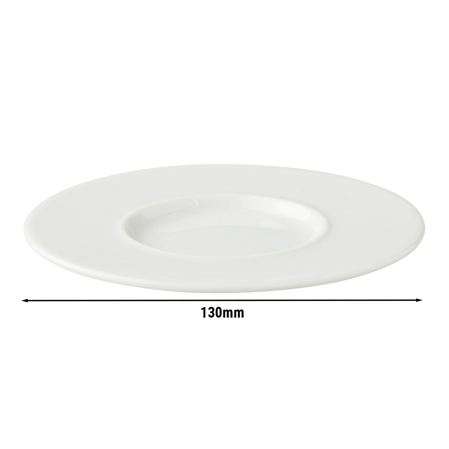 (6 pcs) WHITE DELIGHT - Soucoupe pour tasse à espresso - Ø130mm - Blanc