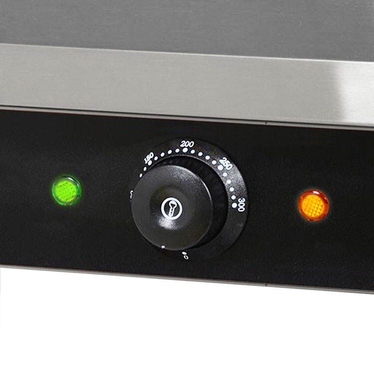Commercial Contact Grill - Heavy Duty Panini Press - 2.2kW - plates: ribbed top & bottom - grill area: 345x235mm