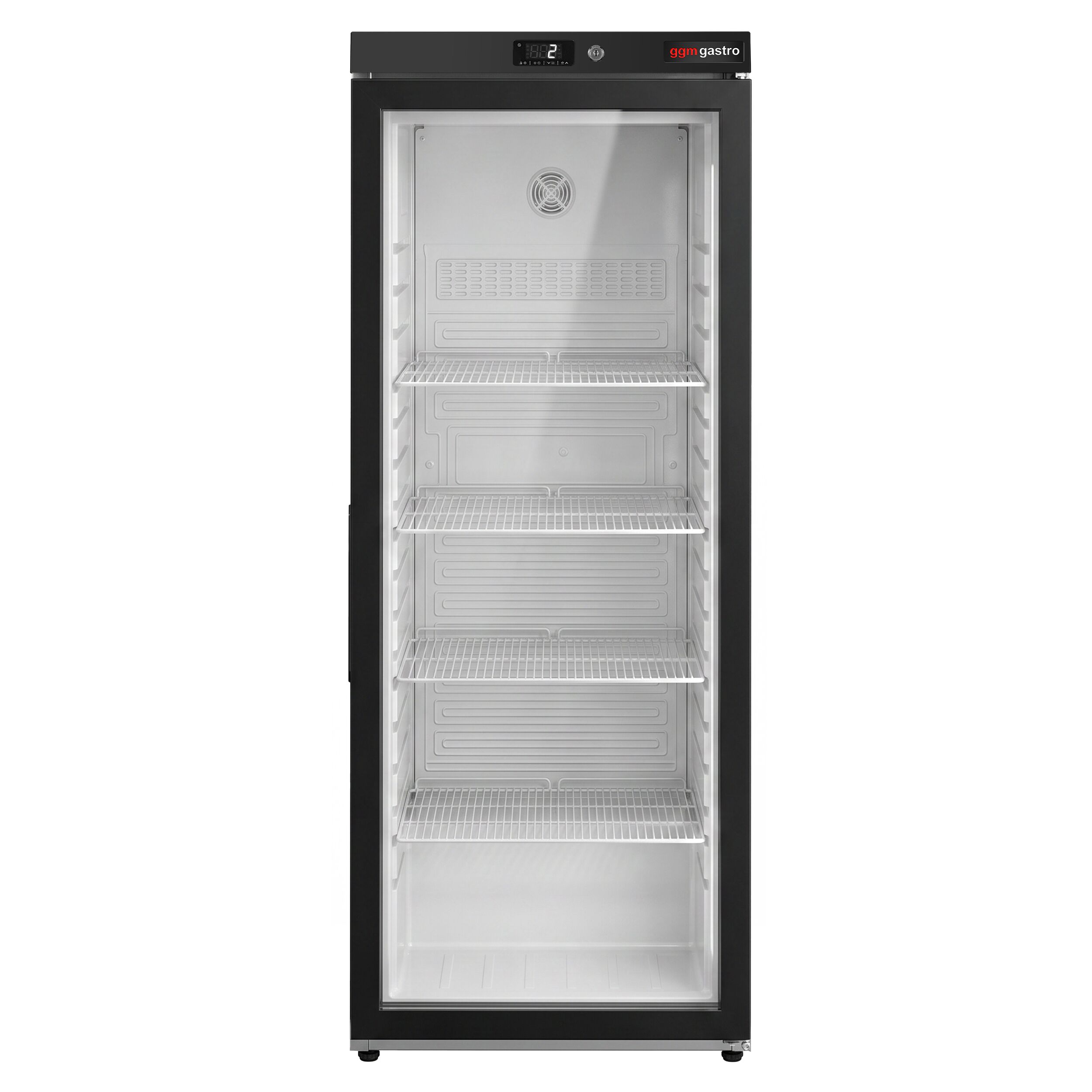 PREMIUM stainless steel storage fridge - 400 litres - with 1 glass door