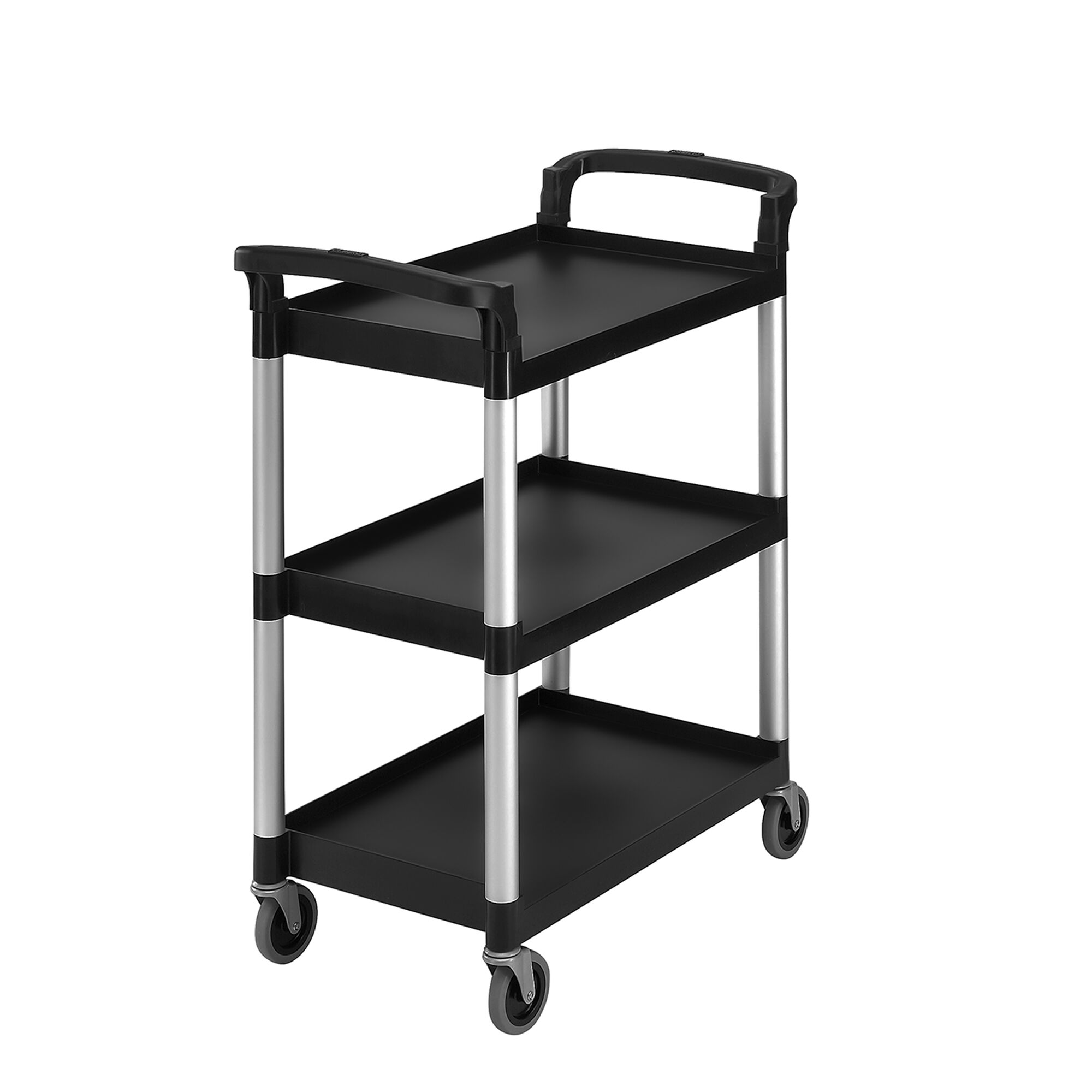CAMBRO | Chariot de Service en Polypropylène - 835x410mm - avec 3 Étages - Noir