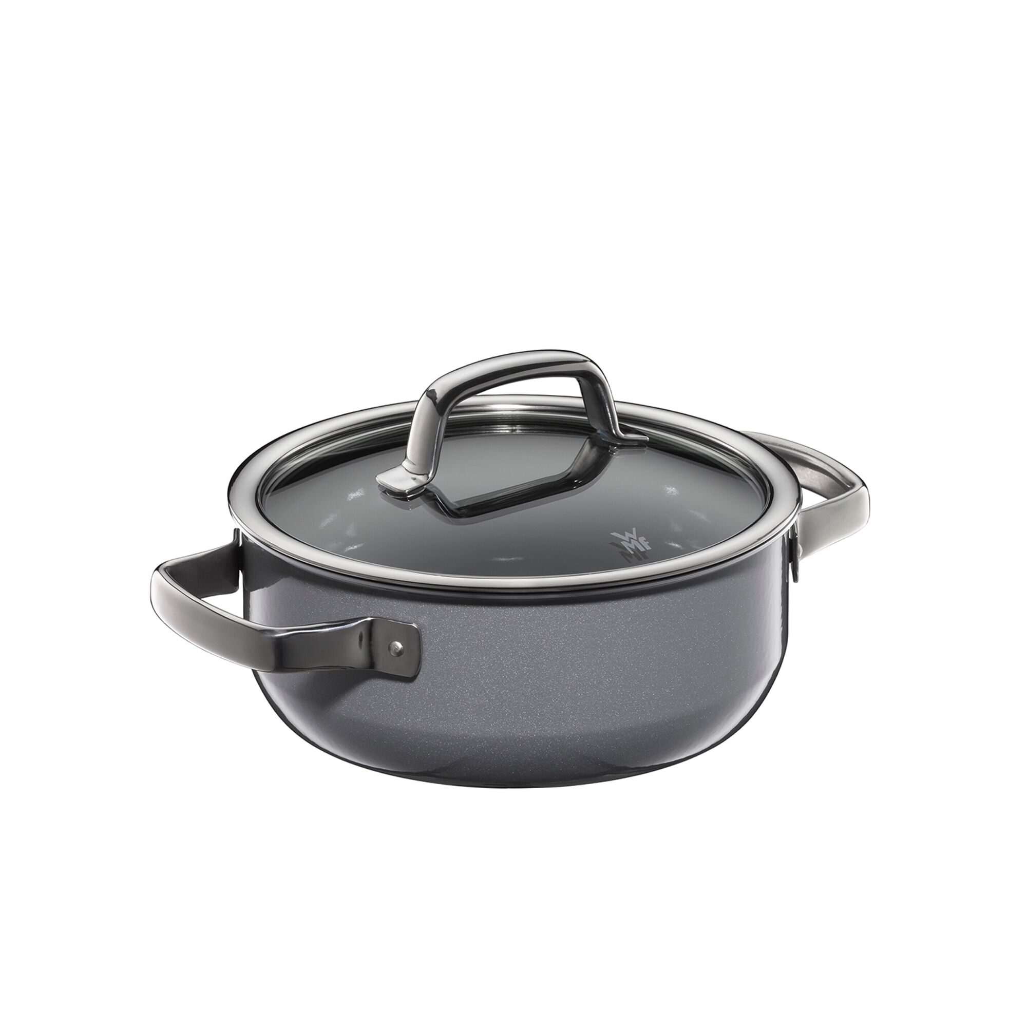 WMF | Fusiontec Mineral – Cocotte – Ø 200 mm – 2,4 litres – avec couvercle en verre – Platinum
