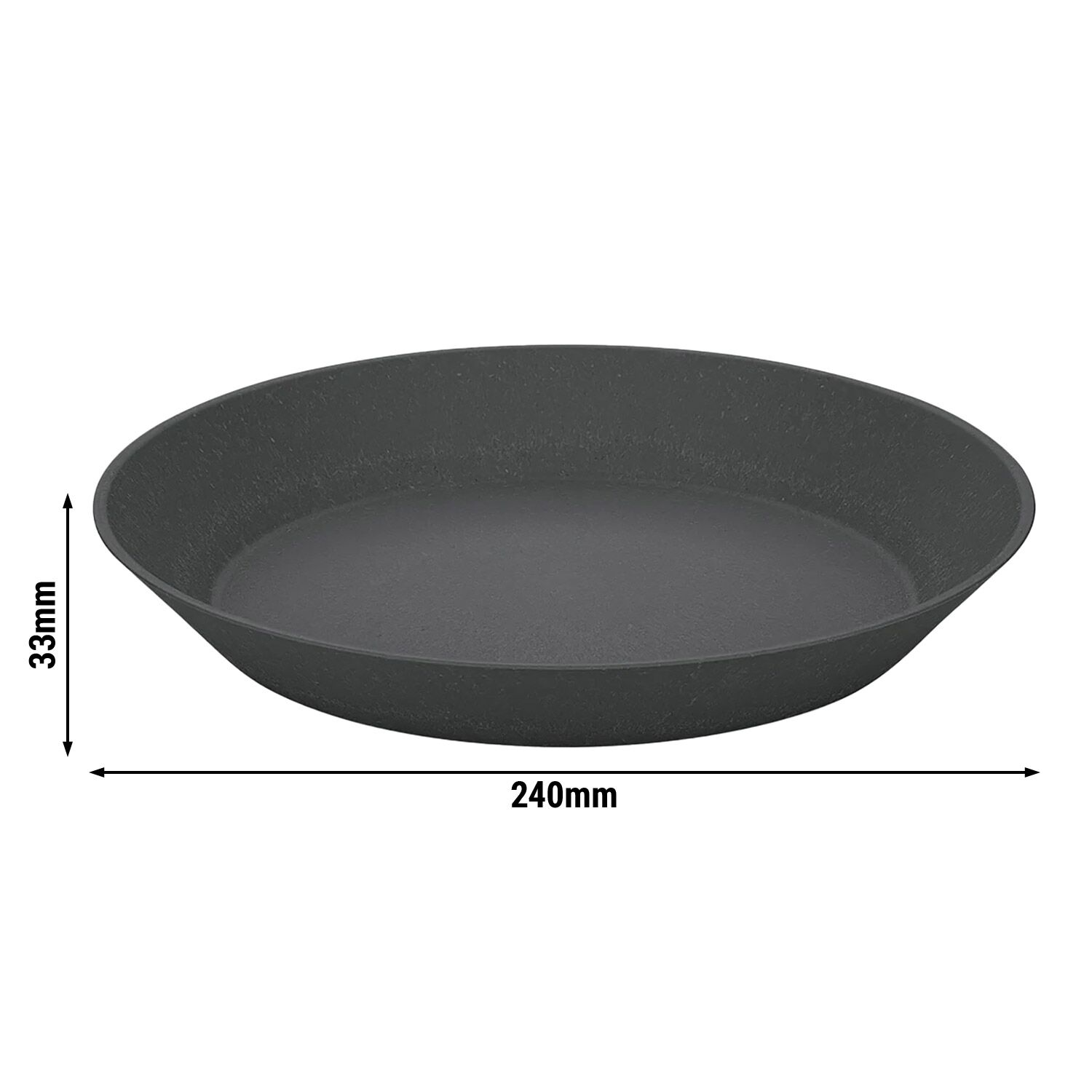 (12 pièces) Assiette Réutilisable - Ronde - Gris