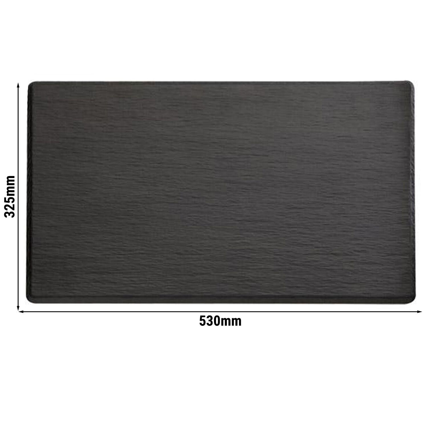(6 pièces) Plateau GN 1/1 – SLATE – Mélamine – Hauteur : 12 mm – Noir