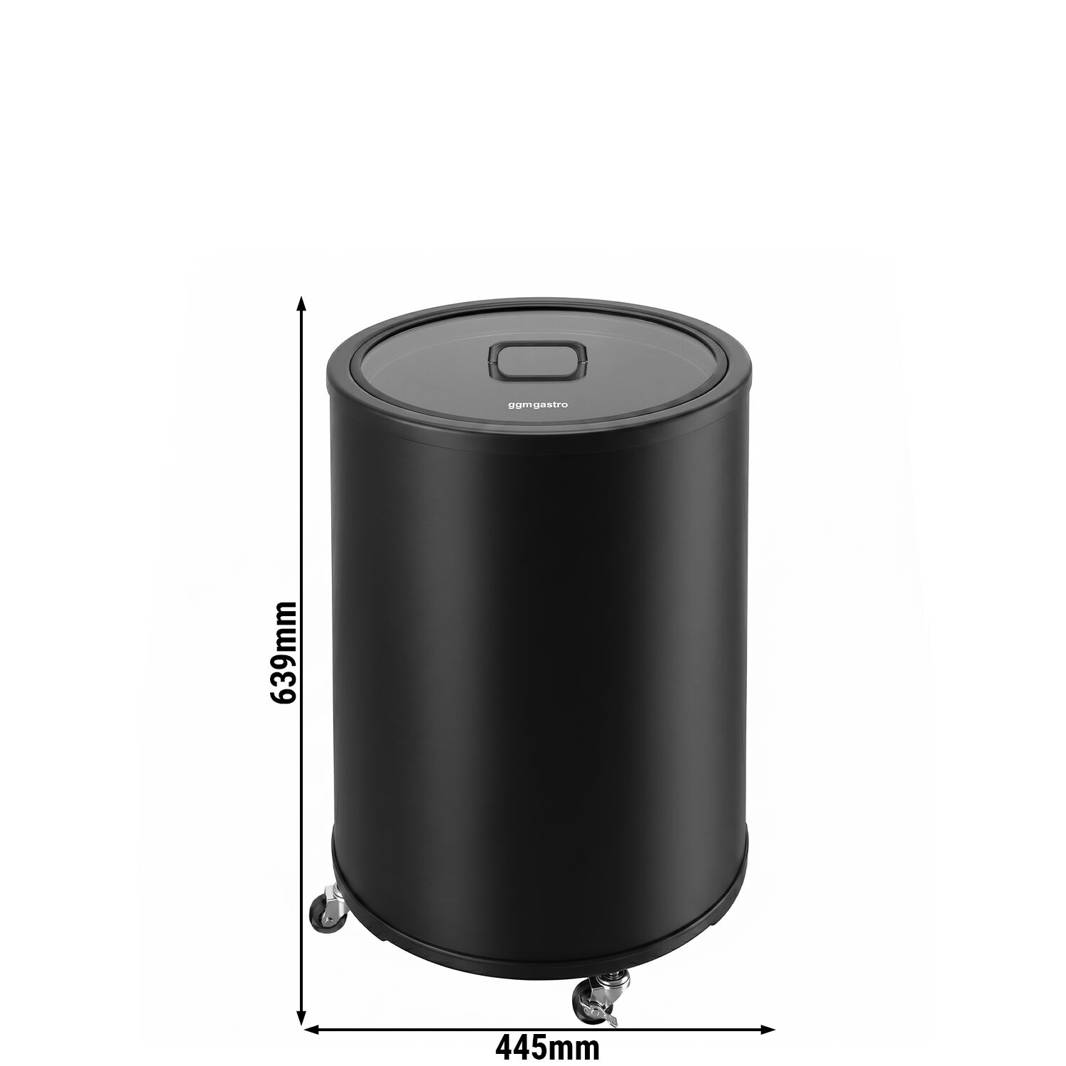 Réfrigérateur de fête / tonneau réfrigéré - 30 litres - couvercle en verre avec poignée & roulettes mobiles