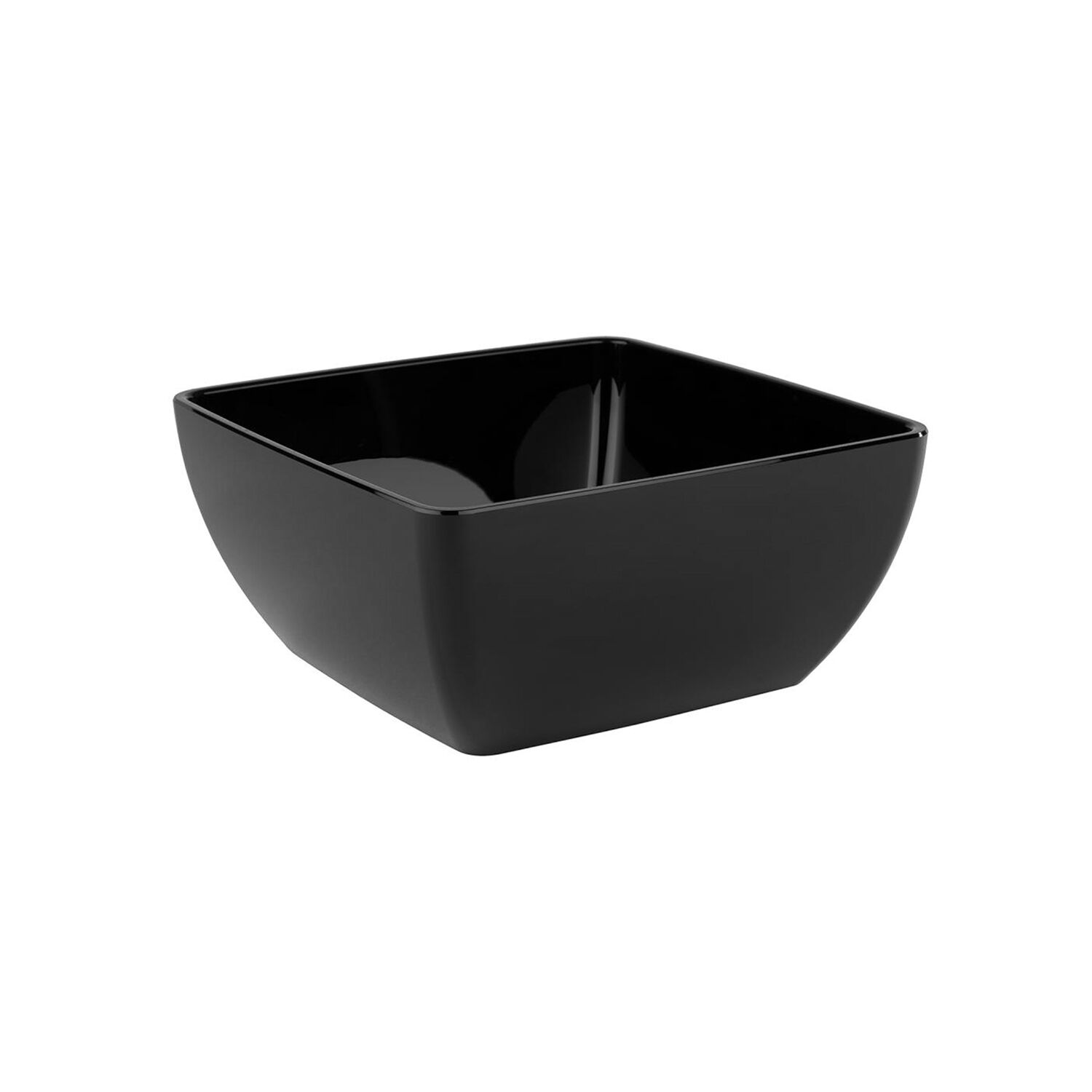 (6 pcs) Coupe - FRIENDLY - PET - 140ml - carré - 90x90mm - Profondeur : 40mm - Noir