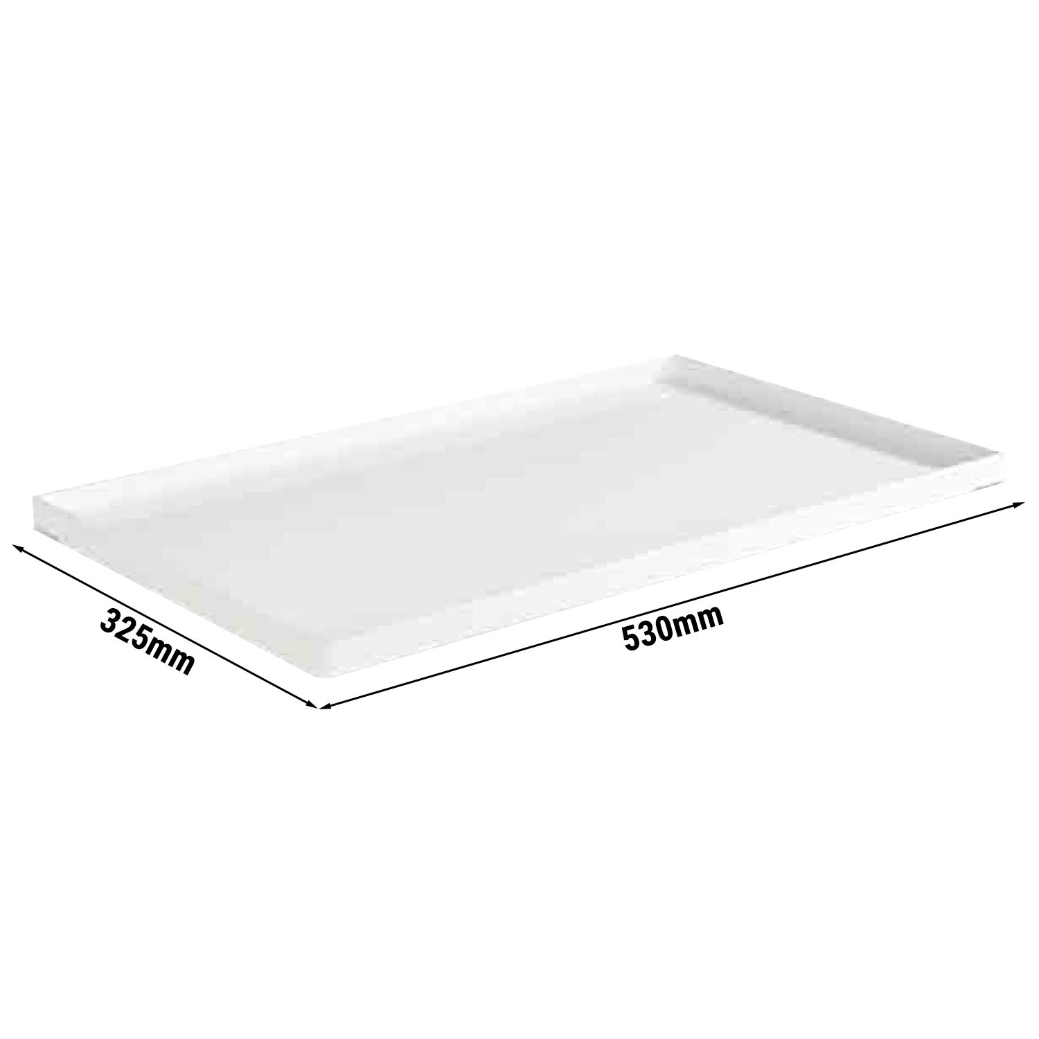 (6 pièces) Plateau GN 1/1 – ASIA PLUS – Mélamine – Hauteur : 30 mm – Blanc