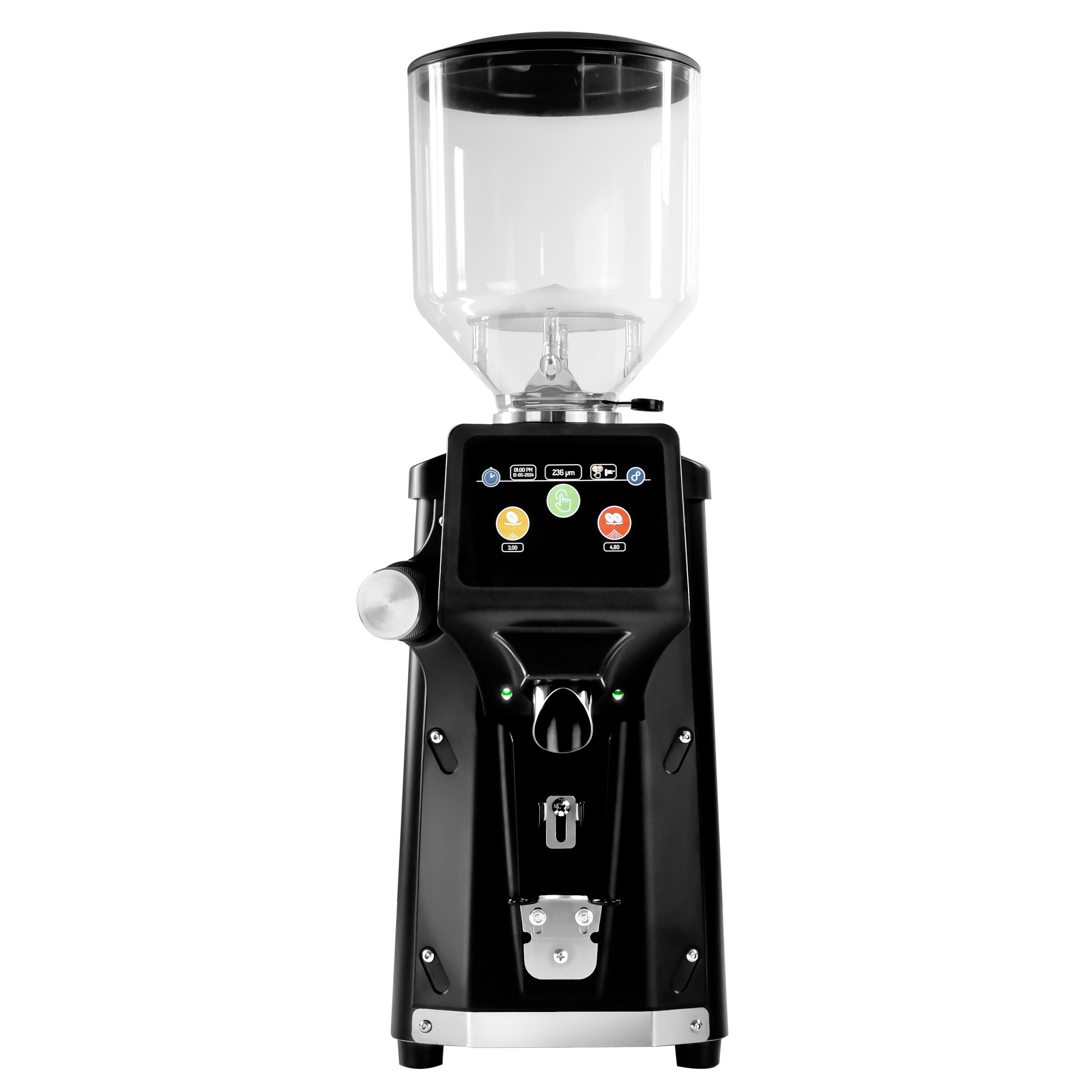 Moulin à café – 1,2 kg – avec système de refroidissement – meule plate Ø 83 mm – détection automatique du porte-filtre – Noir
