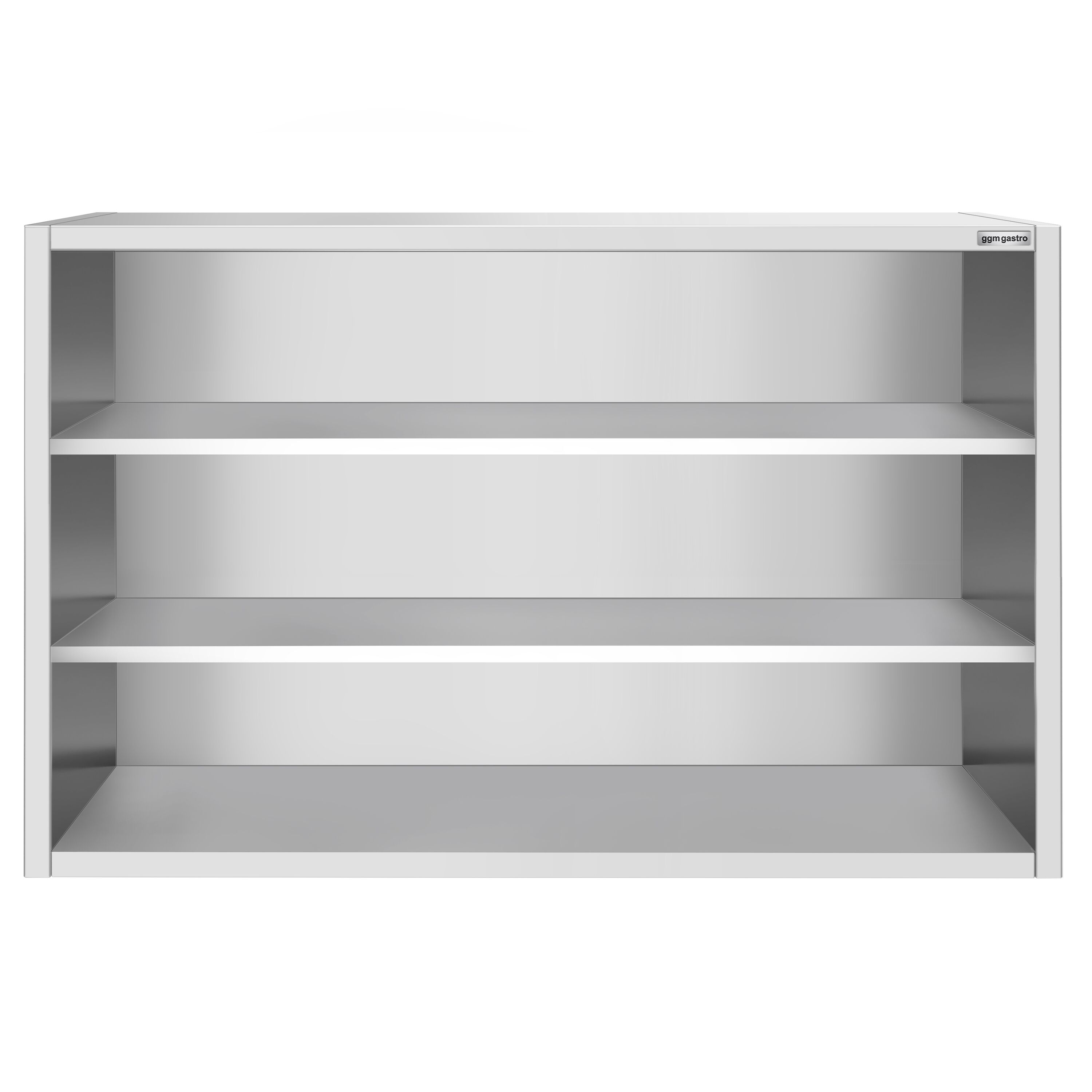 Armoire murale en acier inoxydable PREMIUM - 1600x400mm - sans portes (ouvert) - 1000mm de haut
