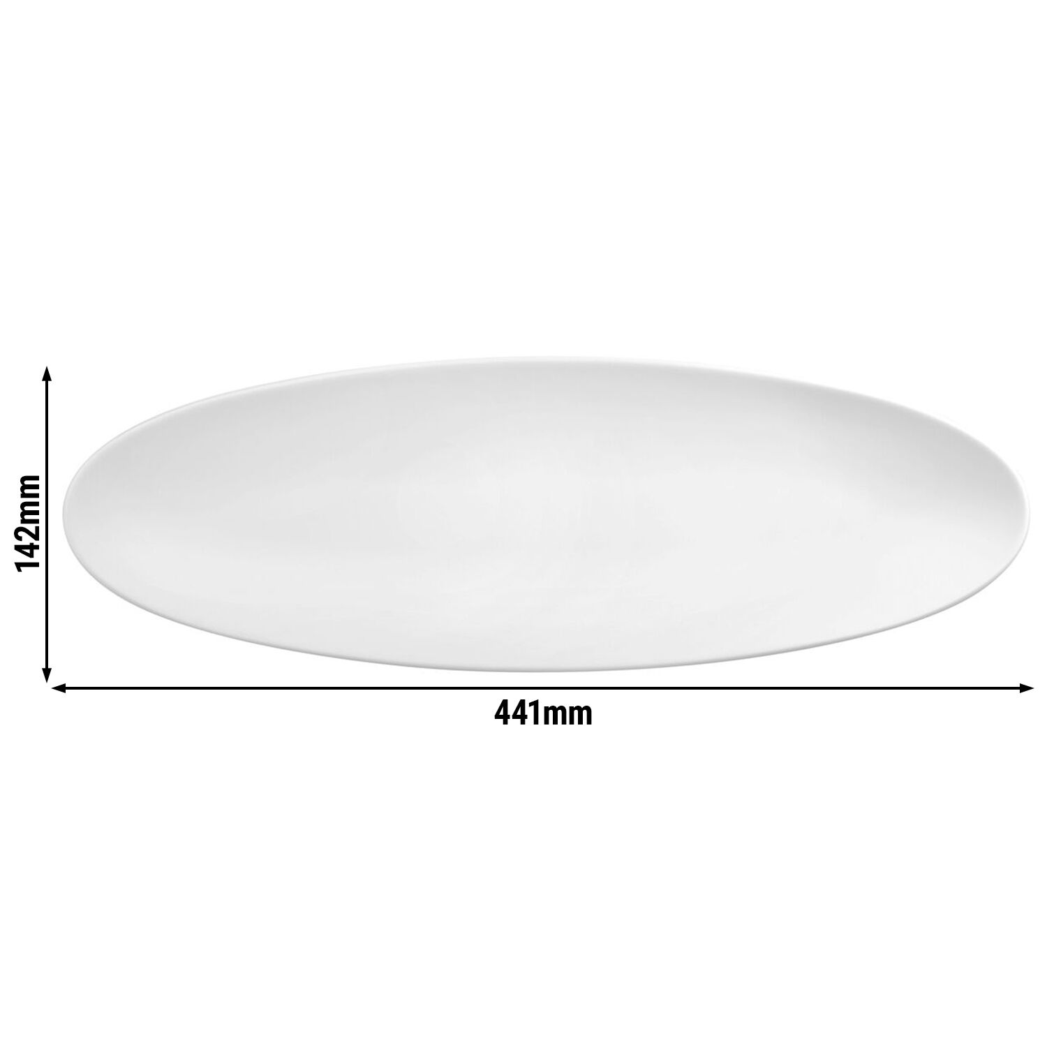 (2 stuks) SELTMANN WEIDEN | Coup bord - 440x140mm - Wit
