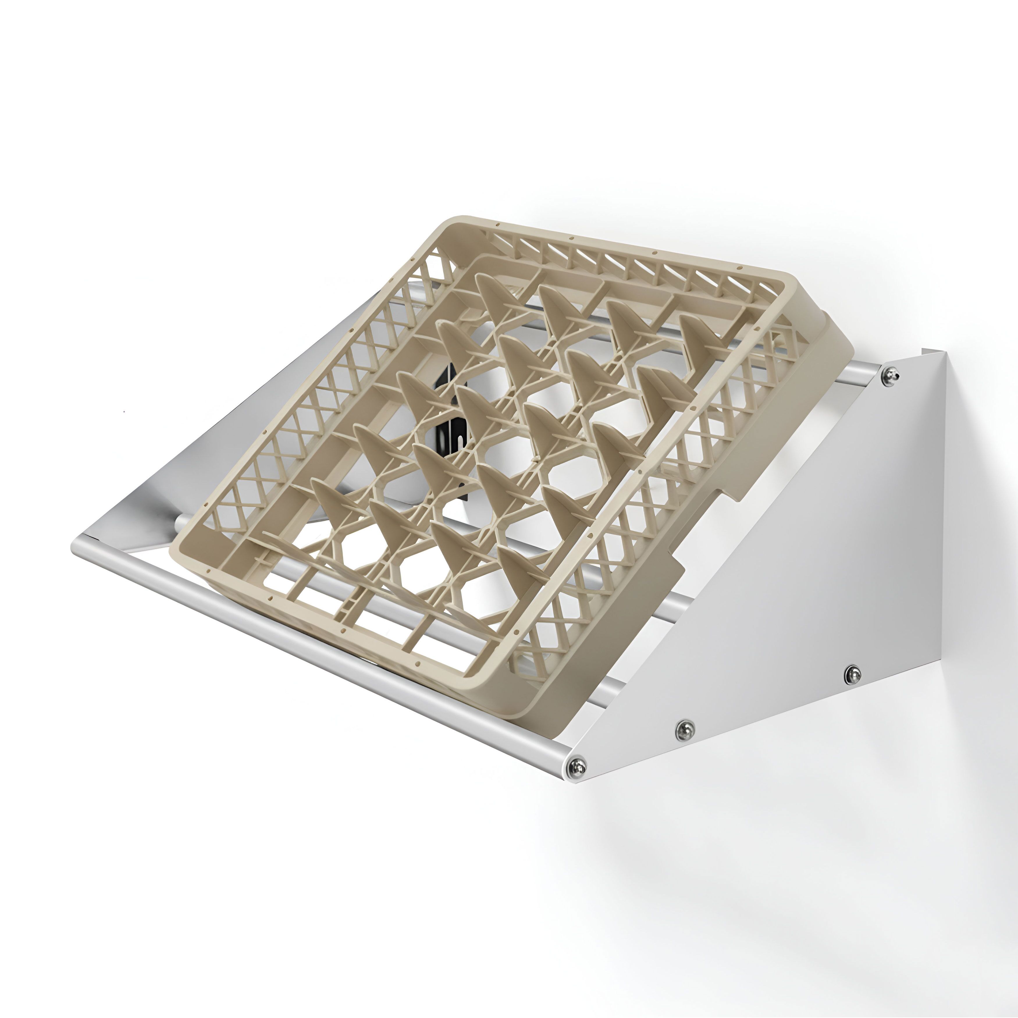 Étagère murale pour paniers de lavage – 560 mm – 1 niveau