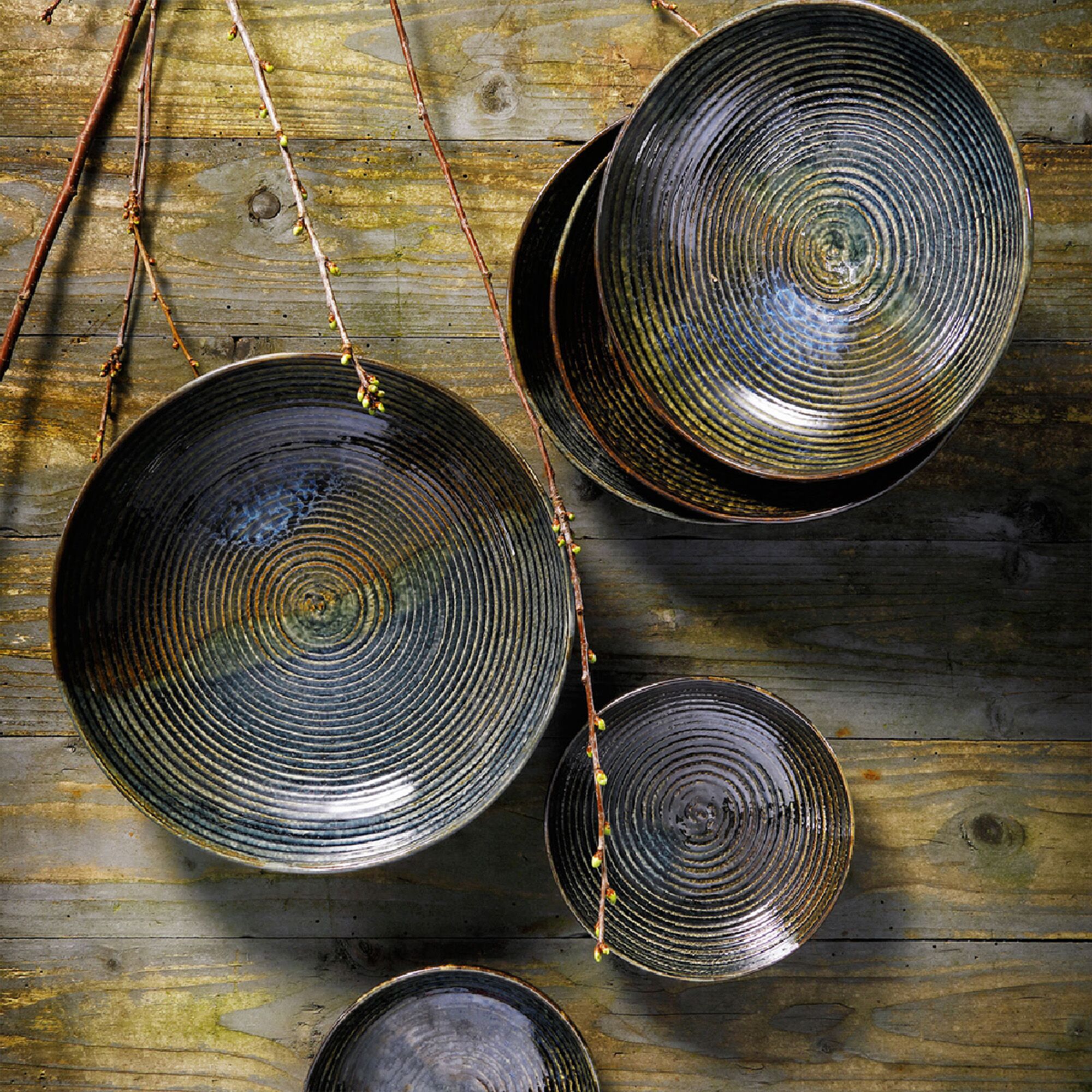 (6 pièces) METALLIC – Bol / Assiette creuse – Ø 260 mm – Vert