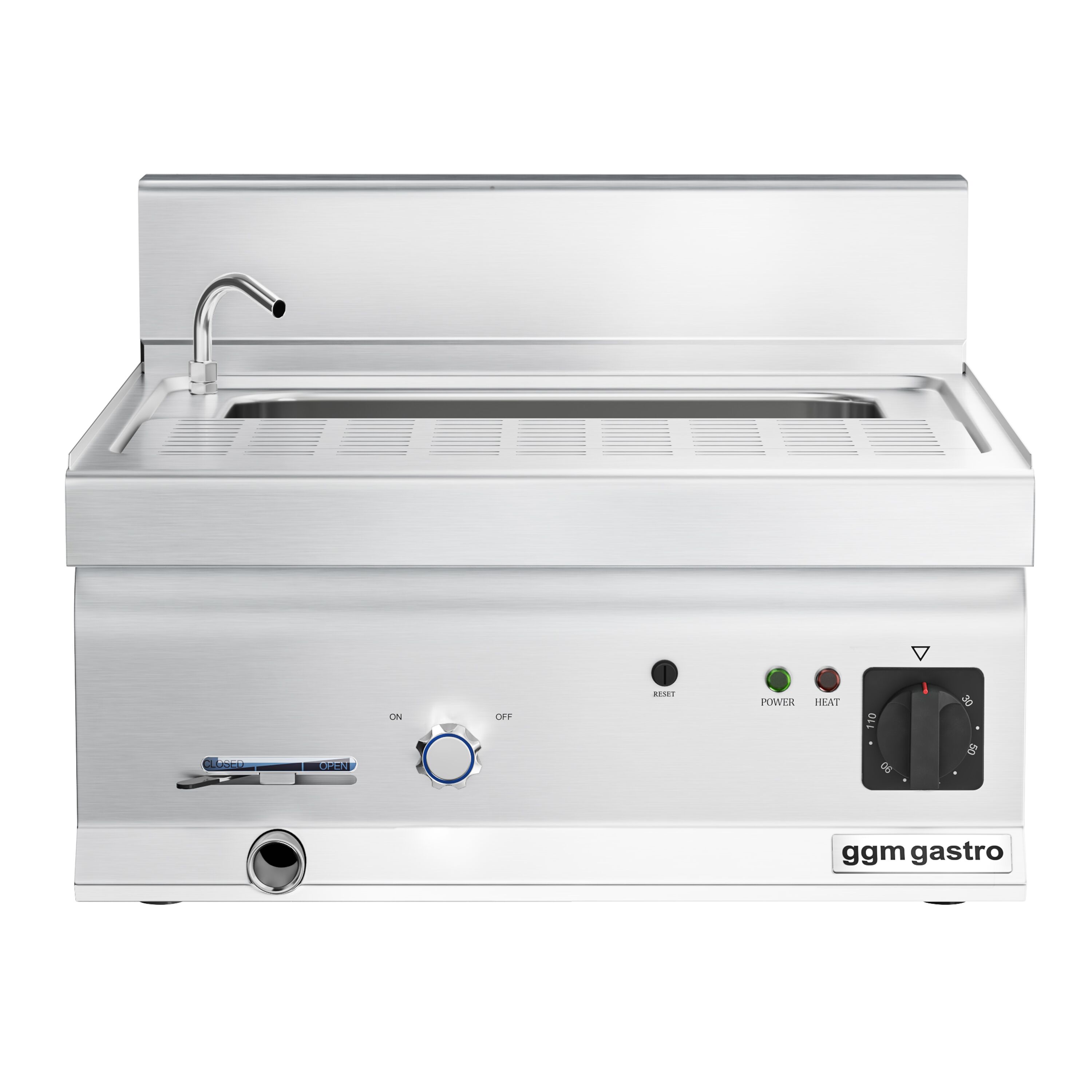 Cuiseur à pâtes électrique avec robinet – 28 L – 9 kW