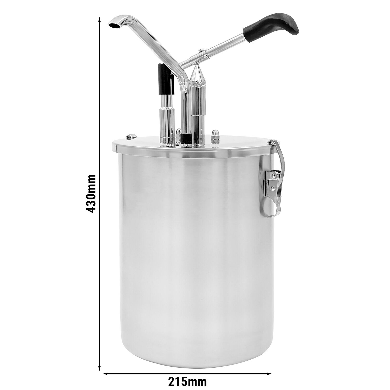 Distributeur de sauce - 8L - à levier - dosage réglable - acier inoxydable - 215x430mm - avec cuve