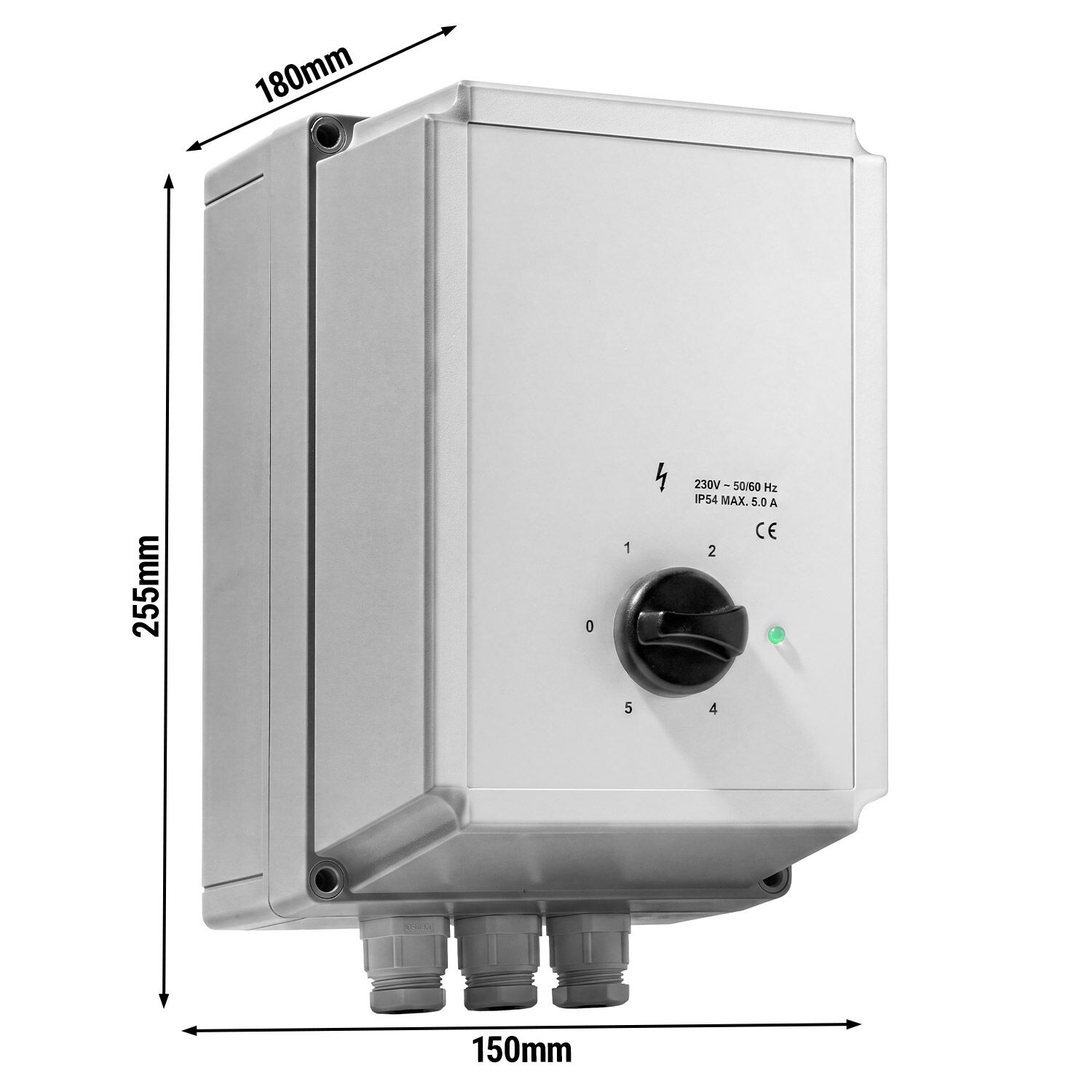 Varvtalsregulator med 5 steg - 230V - 5 A