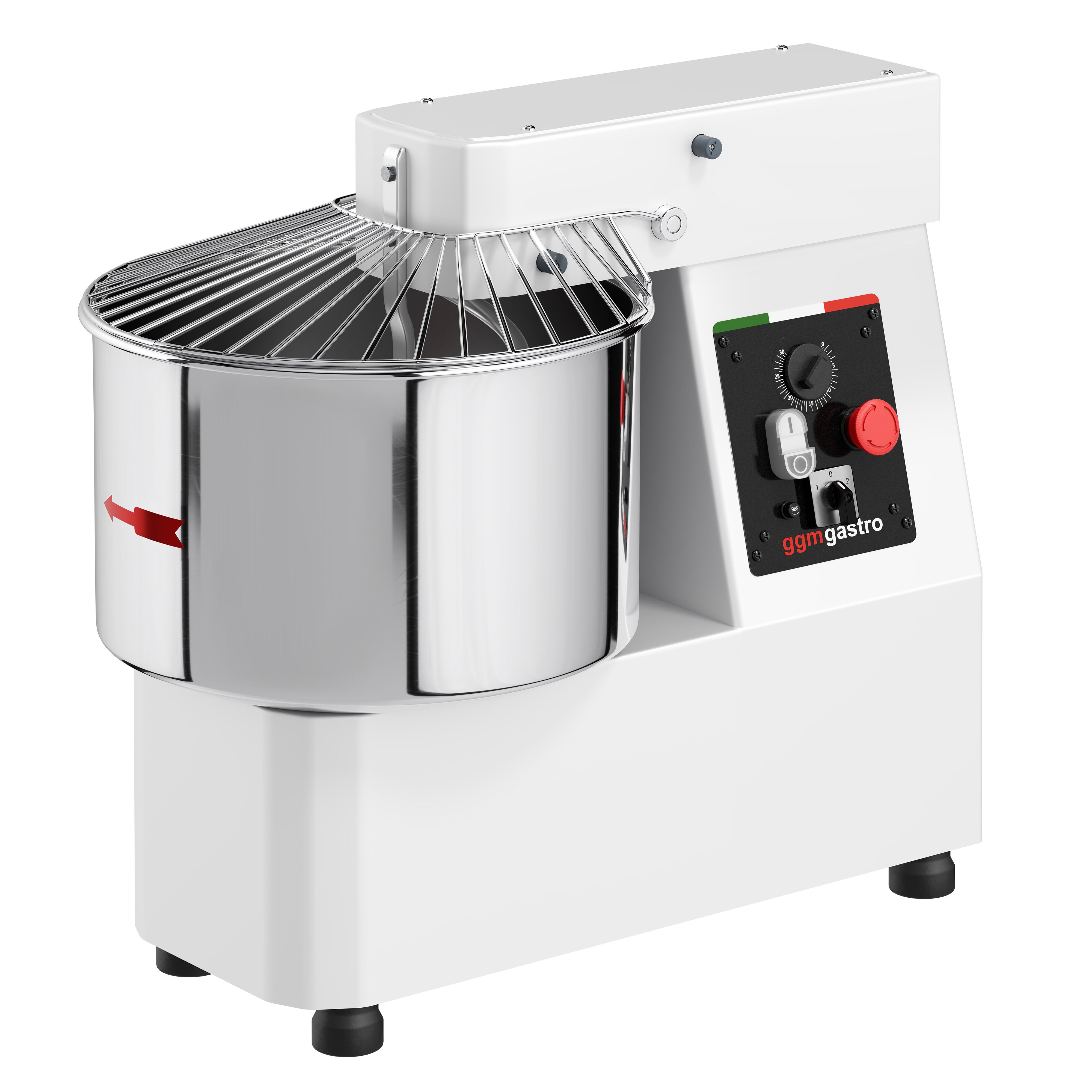 Pétrin à Pâte / Pétrin à spirale - 42 Litres / 38 kg - 2 Vitesses - avec Cuve Fixe - Fonction Minuterie